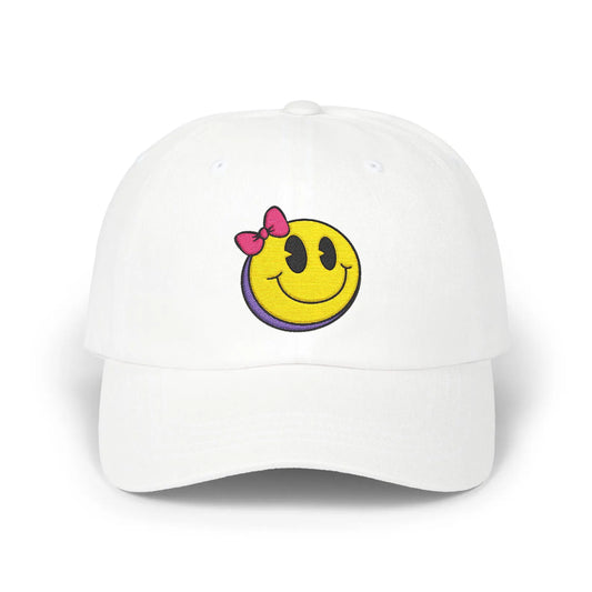 Trendy Cap - Funny Smiley Face Hat, Unique Quirky Playful Eye-Catching Dad Cap, Baseball Cap, Hipster Cap, Fashion Statement, Happy Cap