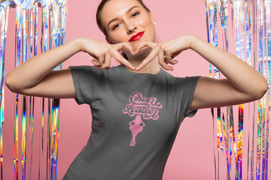 Cheerleader T-Shirt, Aesthetic Cheer Tee, Cute Spiritwear, Trendy Athletic Shirt