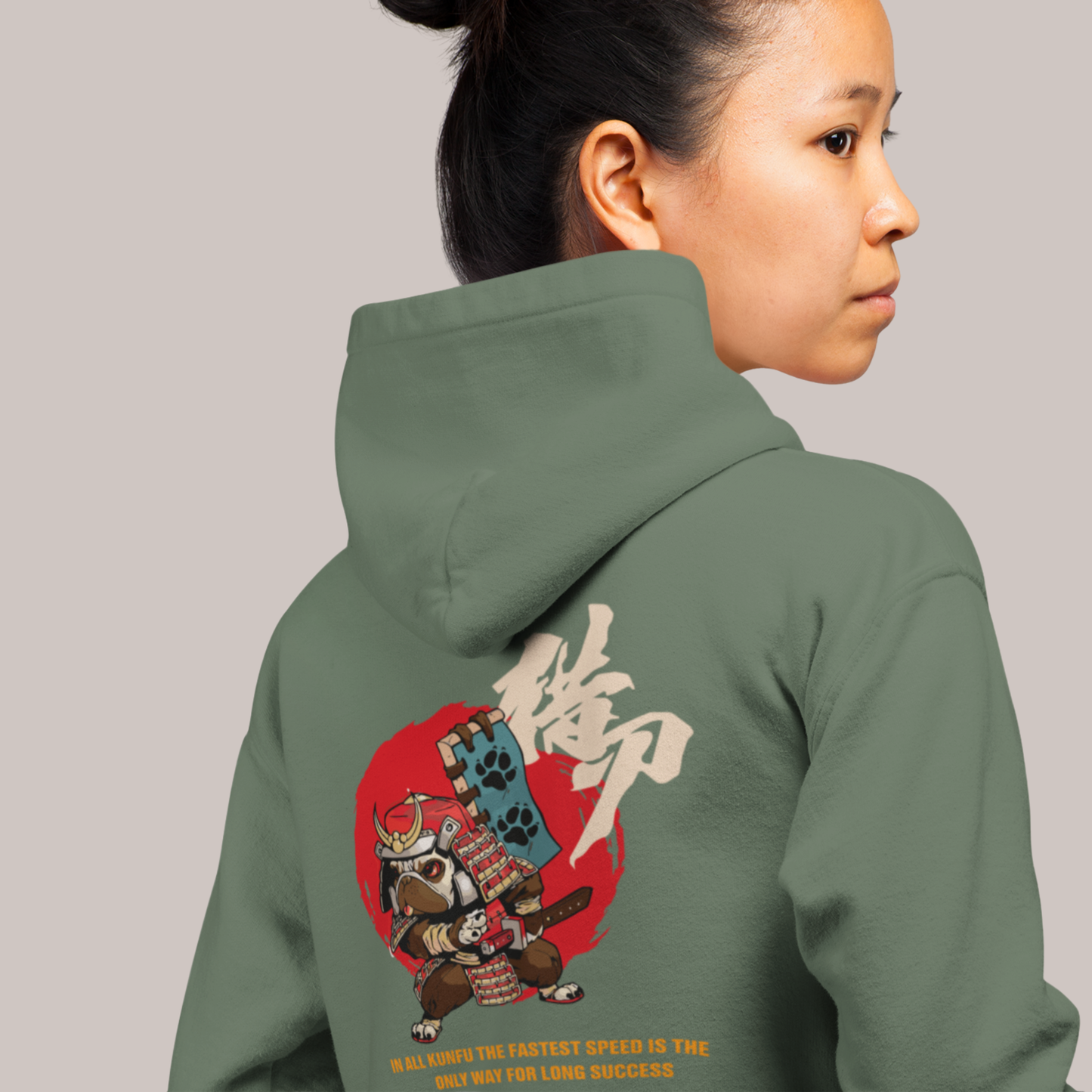 Samurai Kung Fu Dog Hoodie
