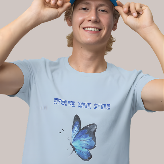 Neon Butterfly Graphic Tee: Y2K Cotton Shirt