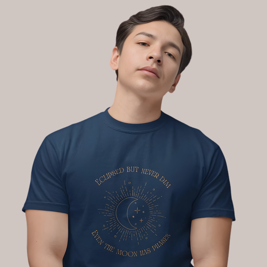 Vintage Sun Moon Eclipse T-Shirt: Golden Astrology Space Tee