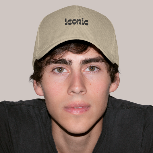 Iconic Text Unisex Cap, Trendy Hat, Aesthetic Streetwear Baseball Cap, Vintage Hip Hop, Urban Headwear