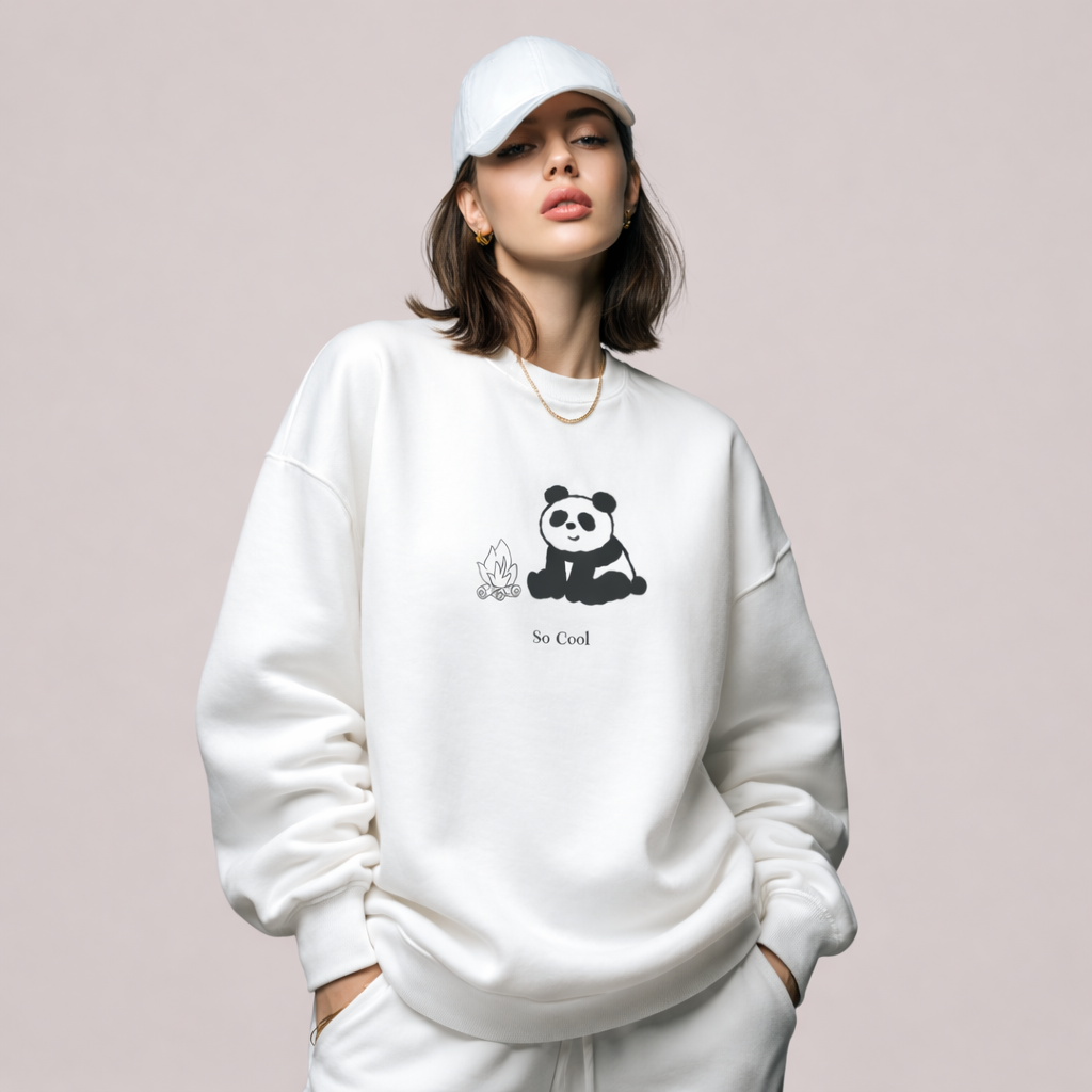 So Cool Panda Unisex Crewneck Sweatshirt