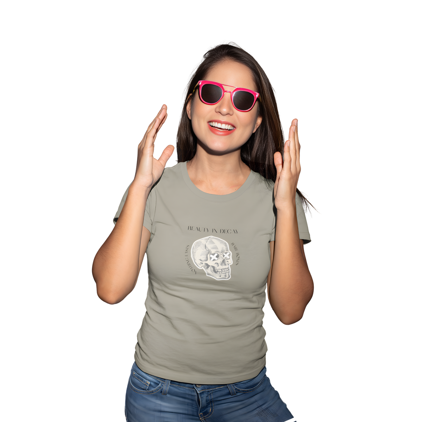 Beauty In Decay Skull T-Shirt, Minimal Gothic Tee, Elegant Aesthetic Graphic Shirt