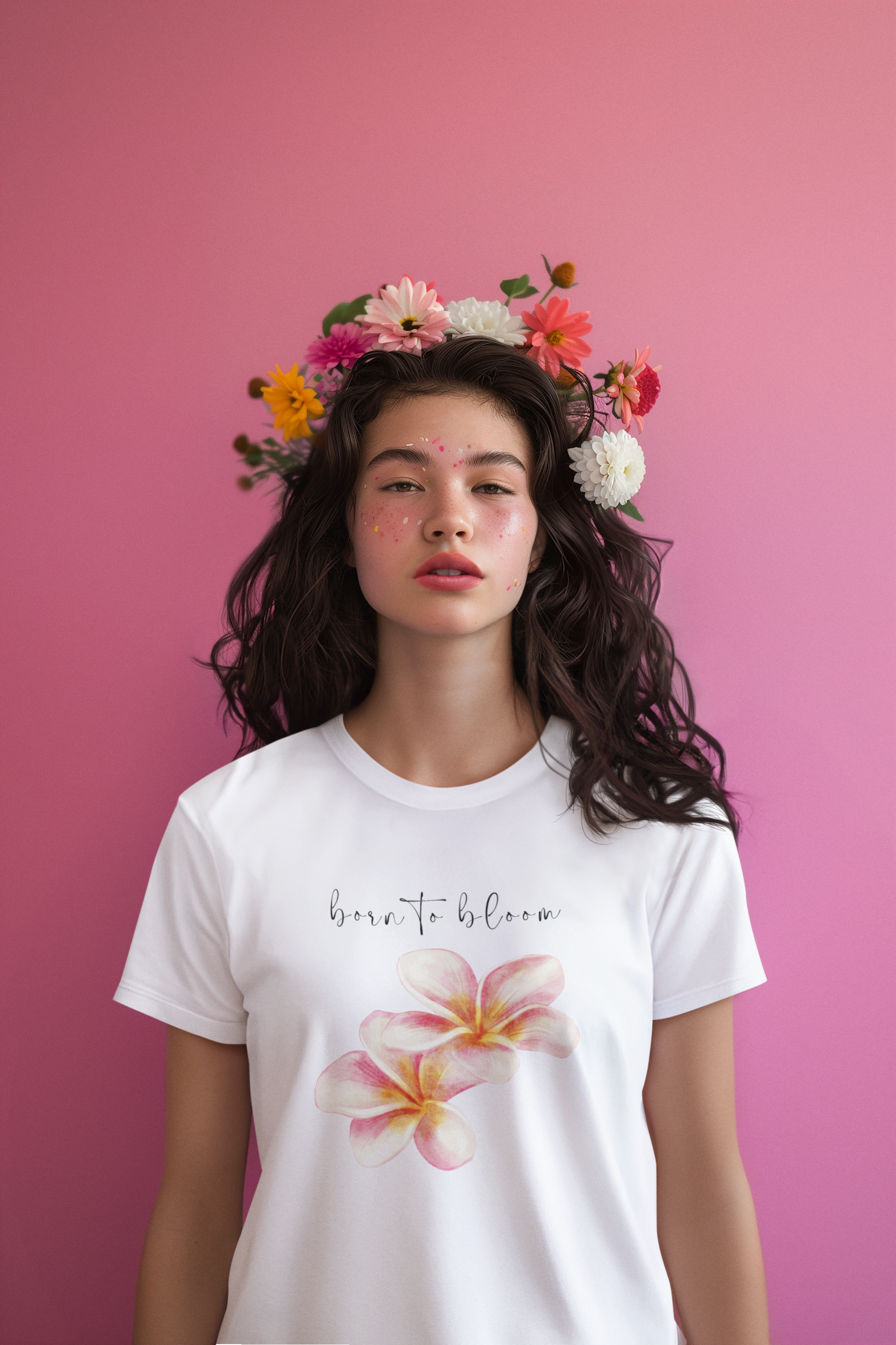 Born to Bloom Short-Sleeve T-Shirt, Beautiful Floral Cottagecore Aesthetic Tee