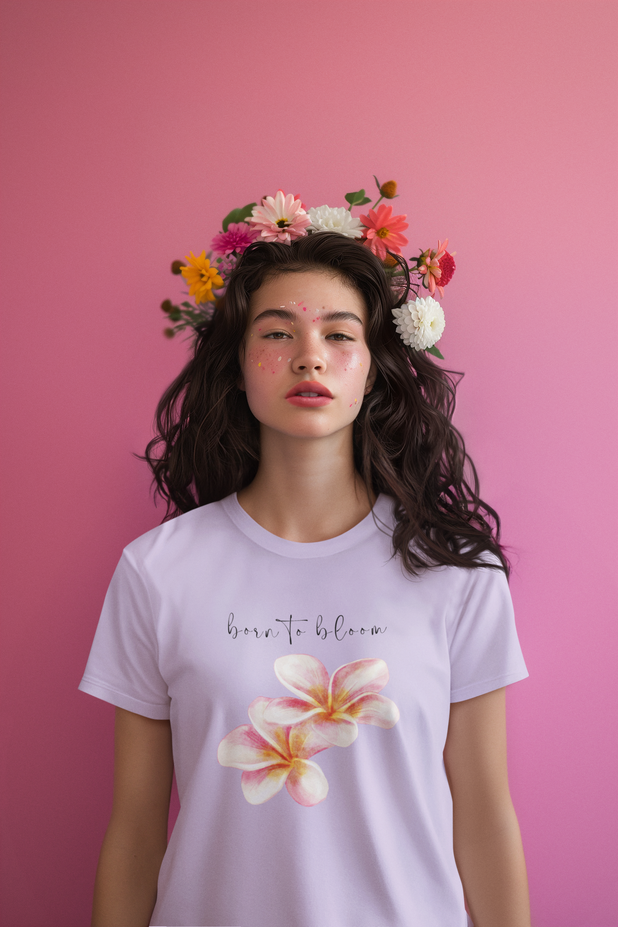 Born to Bloom Short-Sleeve T-Shirt, Beautiful Floral Cottagecore Aesthetic Tee