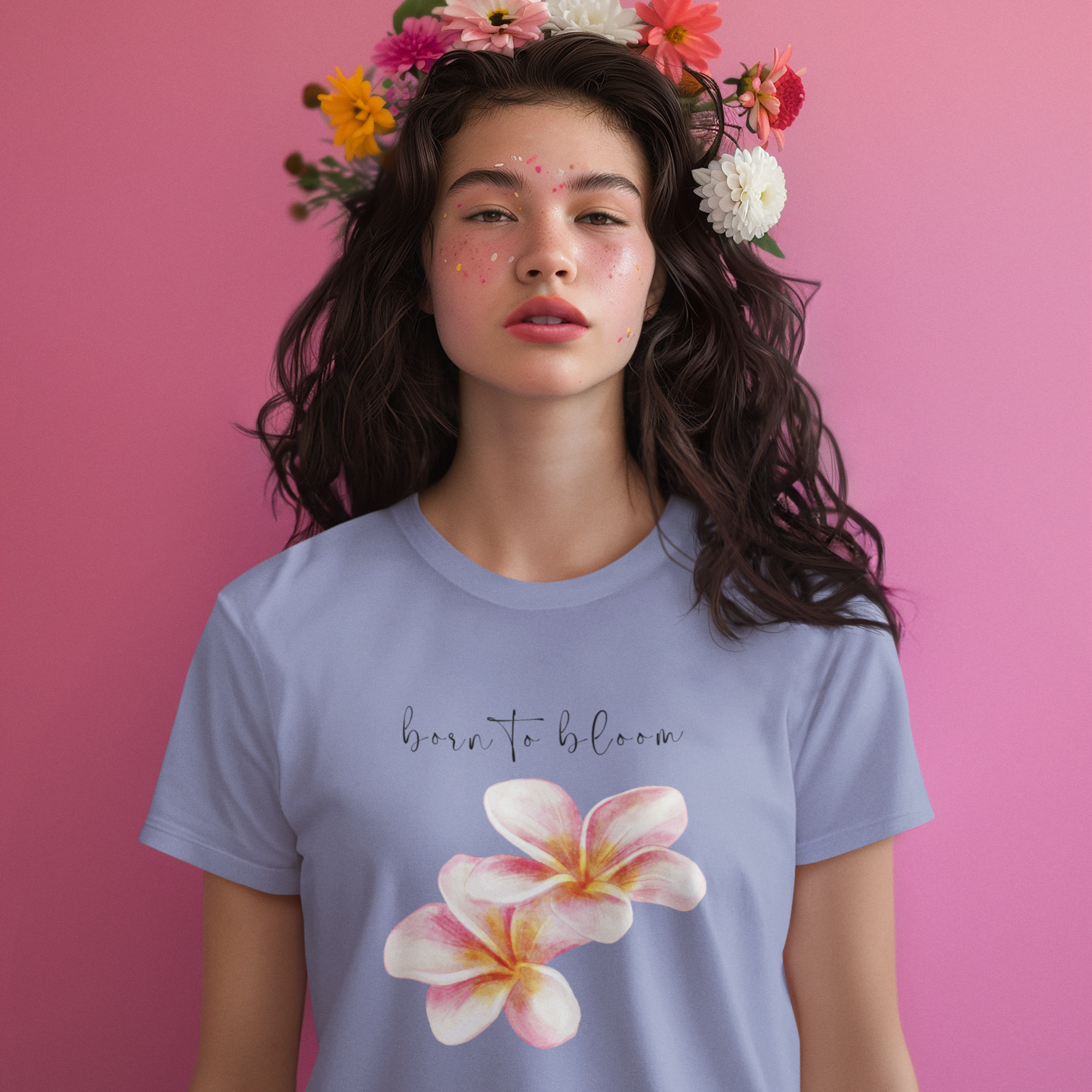Born to Bloom Short-Sleeve T-Shirt, Beautiful Floral Cottagecore Aesthetic Tee