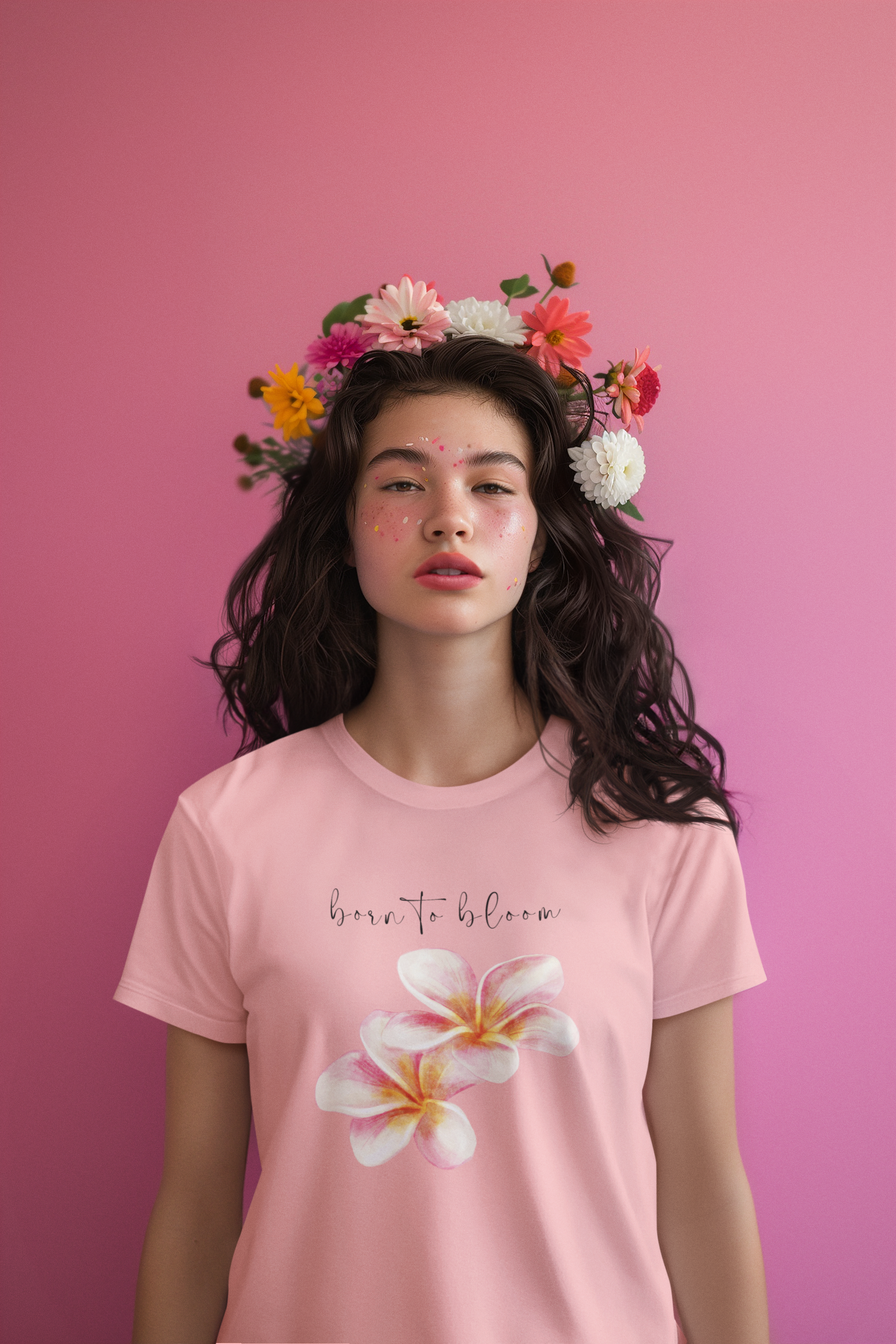 Born to Bloom Short-Sleeve T-Shirt, Beautiful Floral Cottagecore Aesthetic Tee
