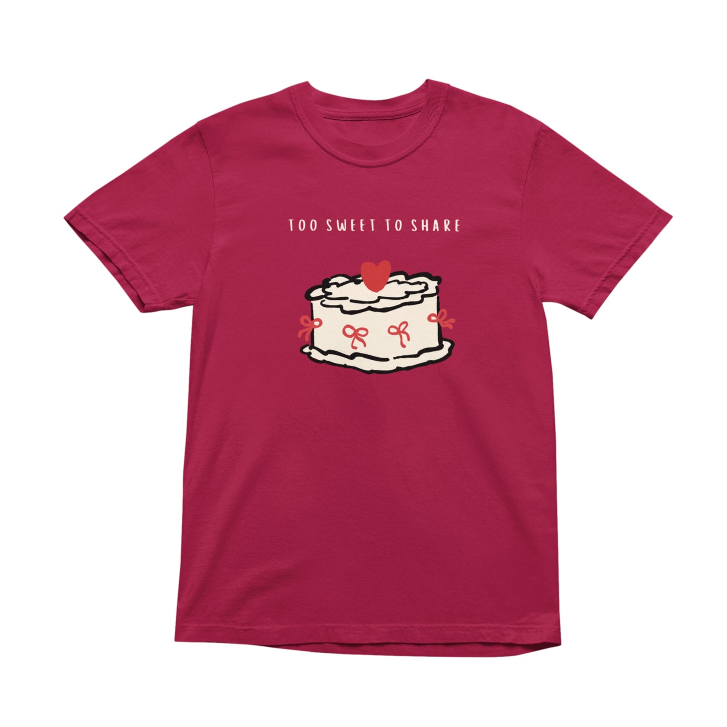 Too Sweet To Share Cake Graphic T-Shirt, Funny Stylish Tee, Cute Trendy Attire
