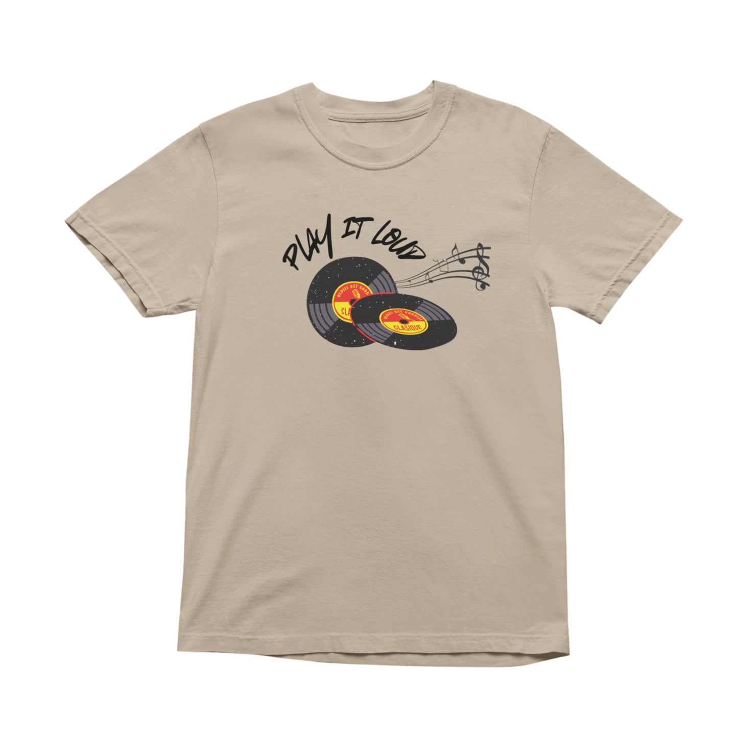 Play It Loud Music T-Shirt, Trendy Song Top, Music Aesthetic Tee