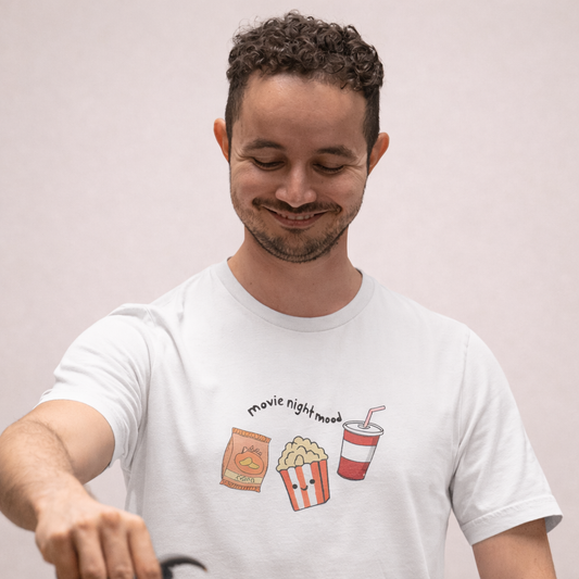 Movie Night Mood Short-Sleeve T-Shirt, Funny Snack Tee
