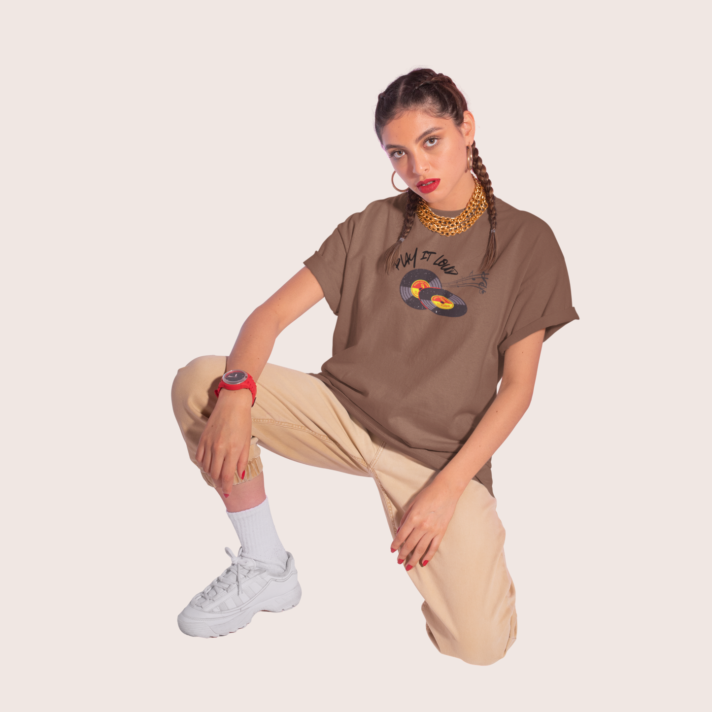 Play It Loud Music T-Shirt, Trendy Song Top, Music Aesthetic Tee