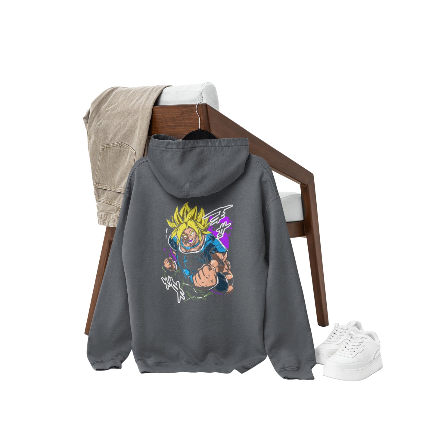Saiyan Power Burst Graphic Hoodie – Back Print