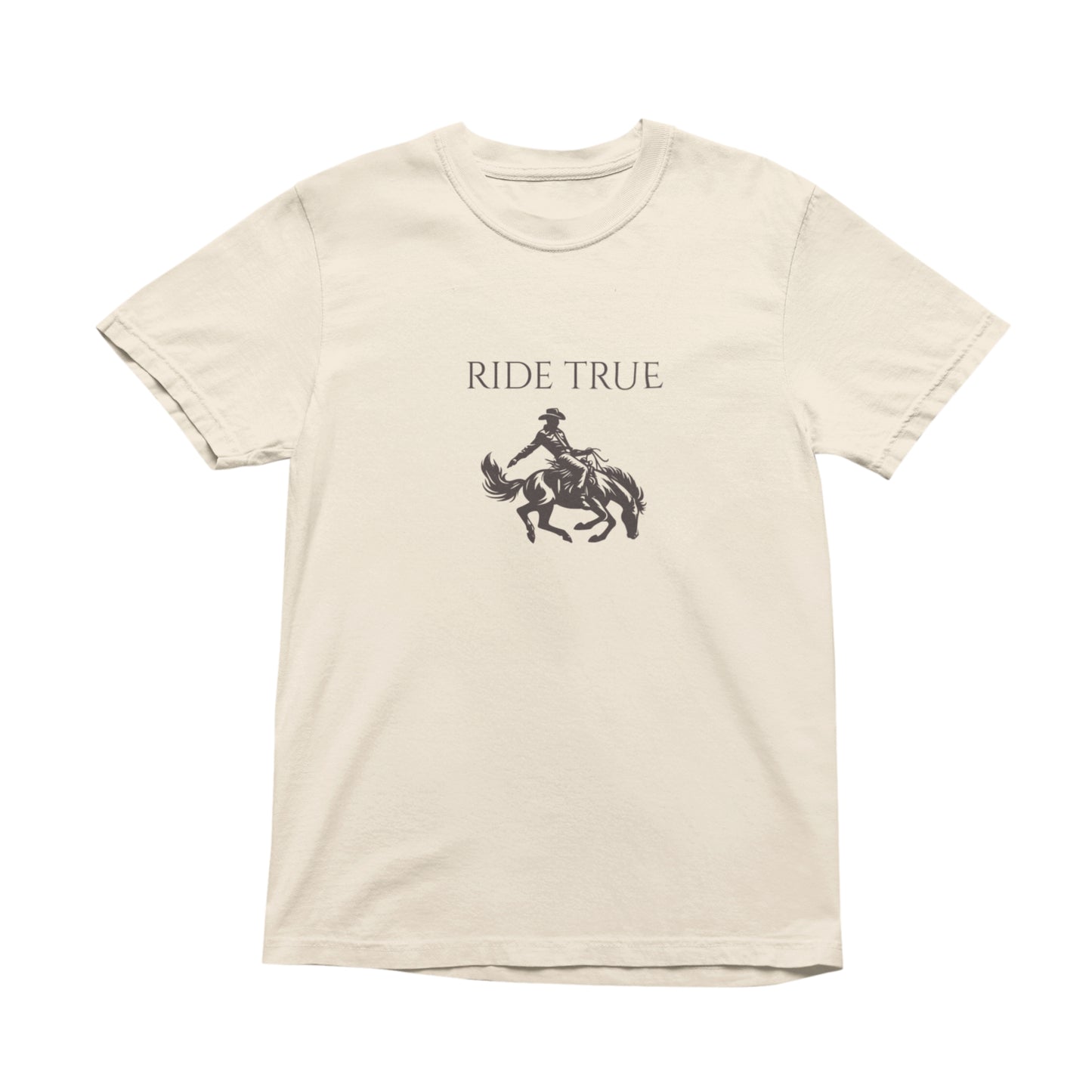 Ride True Cowboy T-Shirt, Rustic Western Graphic Tee, Timeless Country Rodeo Shirt