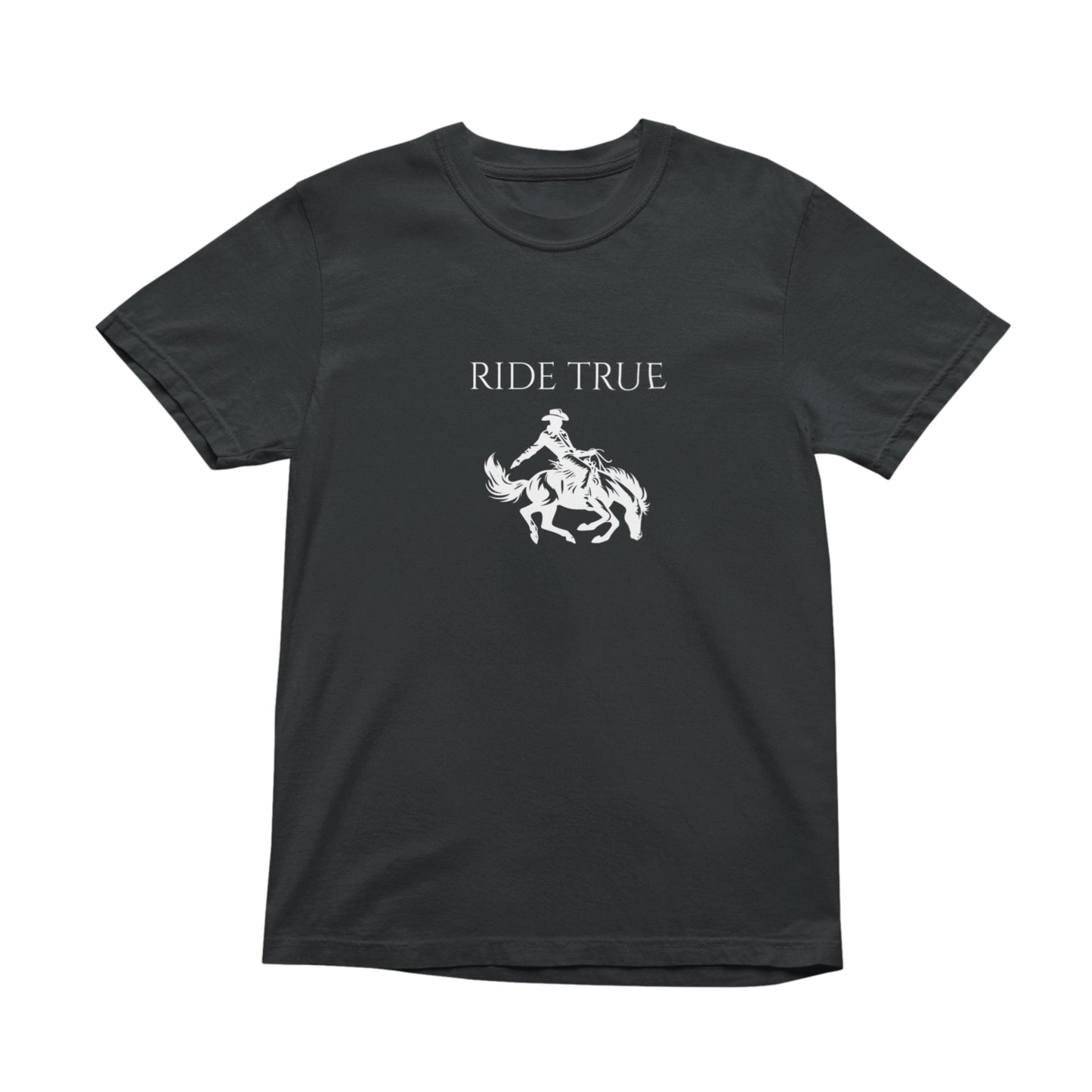 Ride True Cowboy T-Shirt, Rustic Western Graphic Tee, Timeless Country Rodeo Shirt
