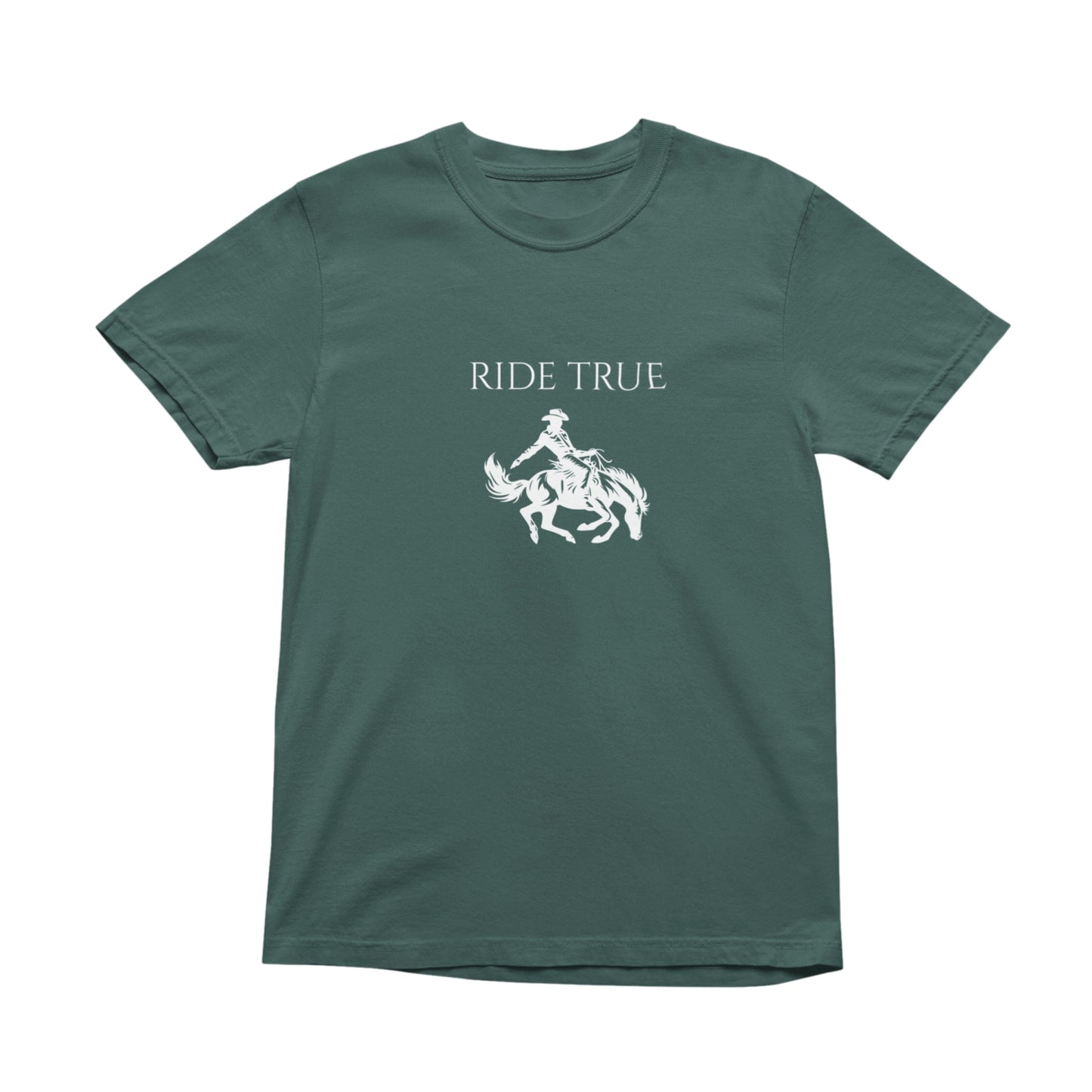 Ride True Cowboy T-Shirt, Rustic Western Graphic Tee, Timeless Country Rodeo Shirt