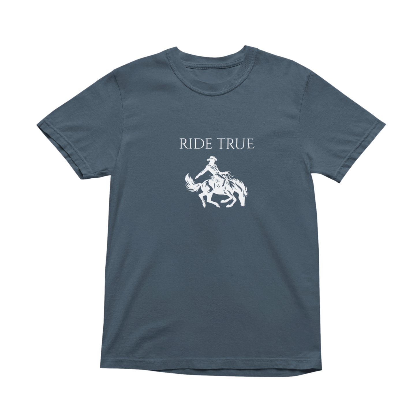 Ride True Cowboy T-Shirt, Rustic Western Graphic Tee, Timeless Country Rodeo Shirt