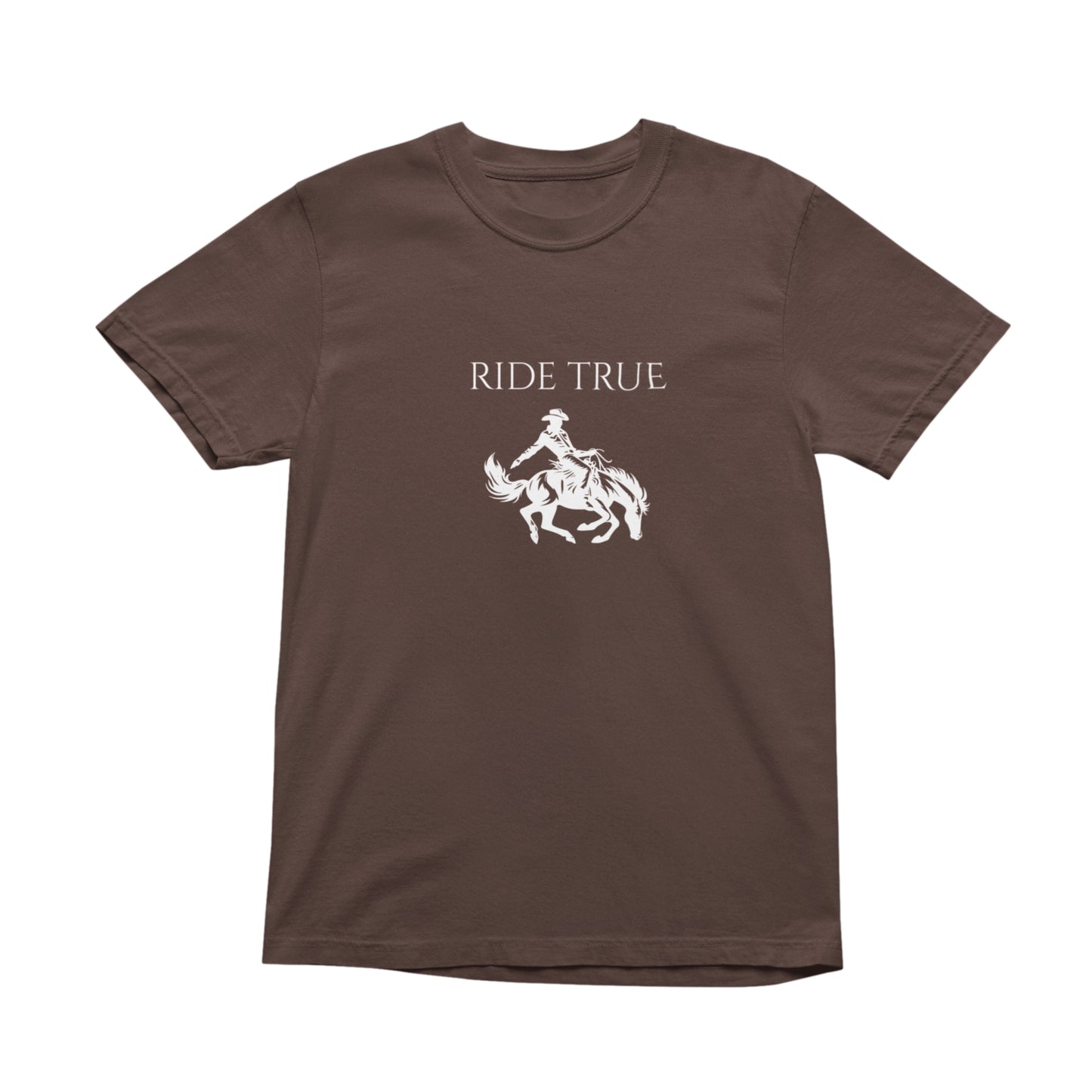 Ride True Cowboy T-Shirt, Rustic Western Graphic Tee, Timeless Country Rodeo Shirt