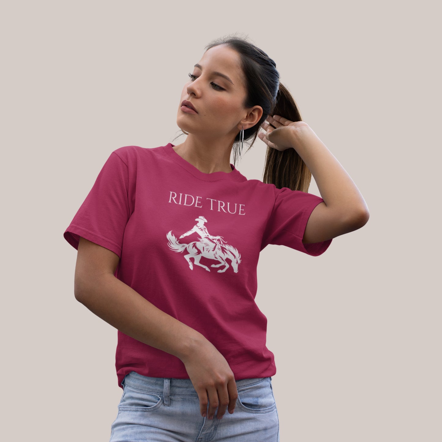 Ride True Cowboy T-Shirt, Rustic Western Graphic Tee, Timeless Country Rodeo Shirt
