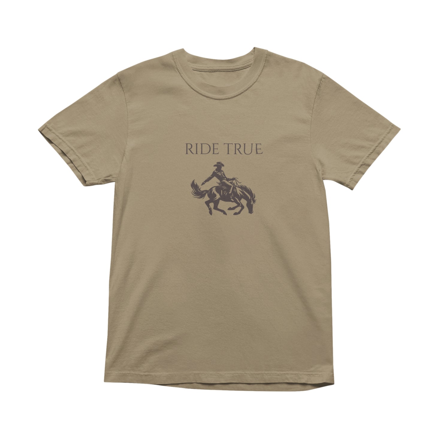 Ride True Cowboy T-Shirt, Rustic Western Graphic Tee, Timeless Country Rodeo Shirt