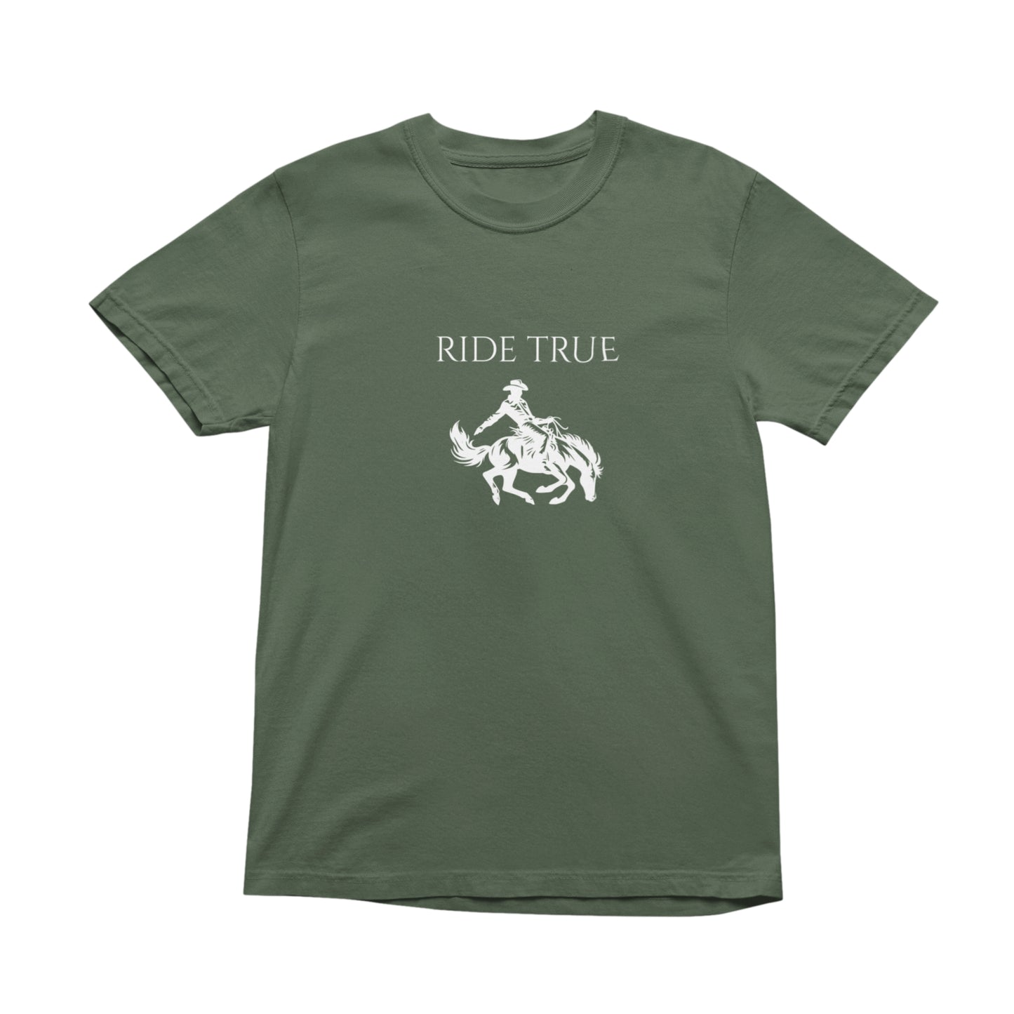 Ride True Cowboy T-Shirt, Rustic Western Graphic Tee, Timeless Country Rodeo Shirt