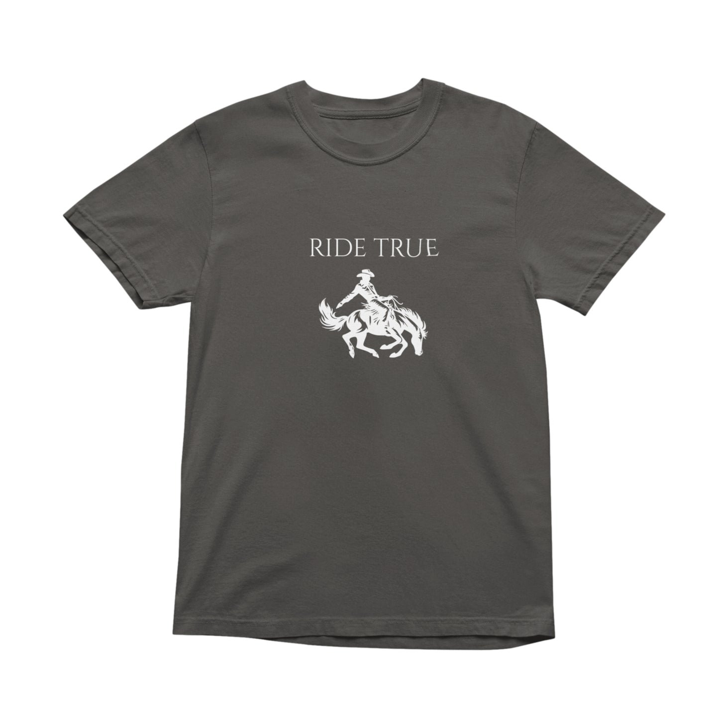 Ride True Cowboy T-Shirt, Rustic Western Graphic Tee, Timeless Country Rodeo Shirt