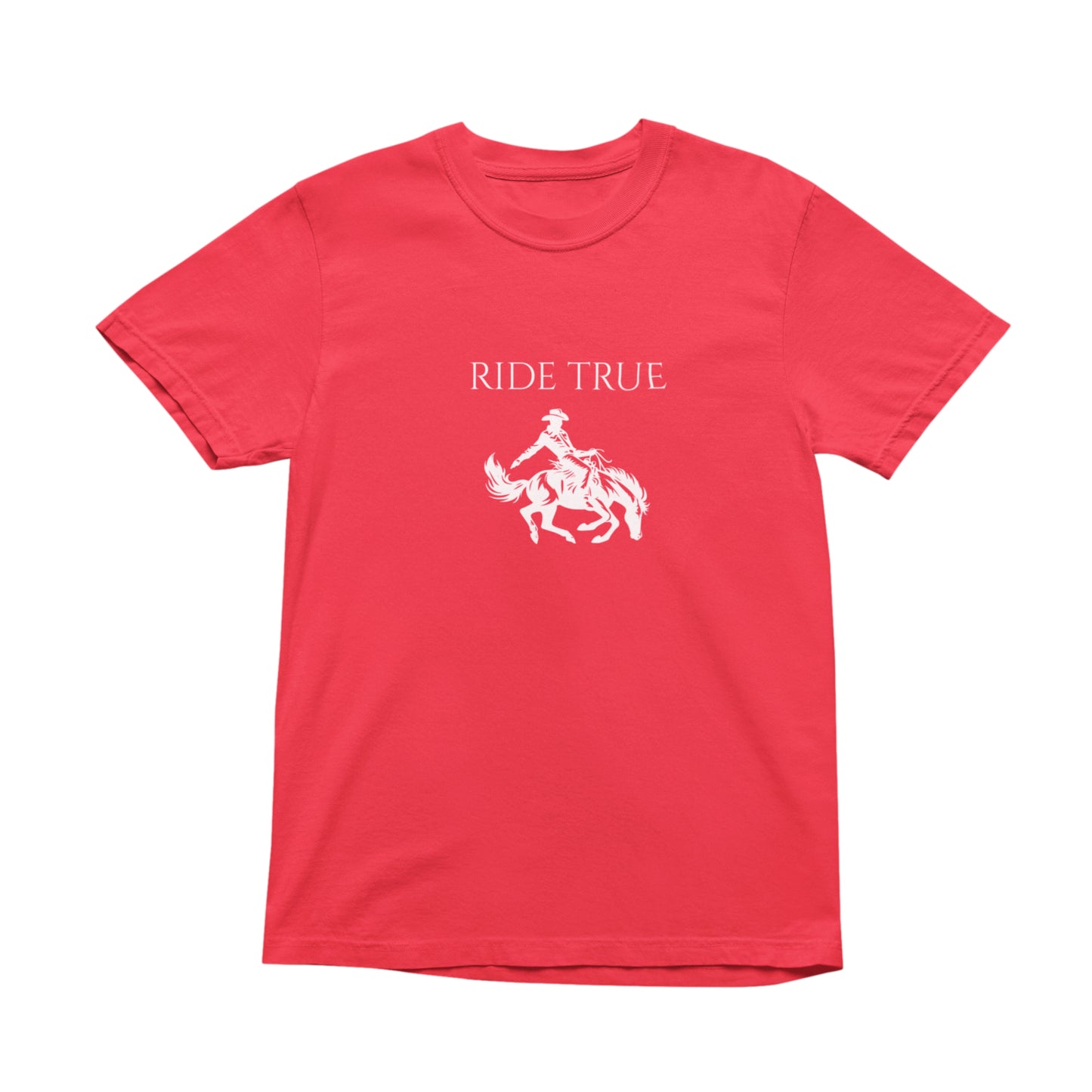Ride True Cowboy T-Shirt, Rustic Western Graphic Tee, Timeless Country Rodeo Shirt