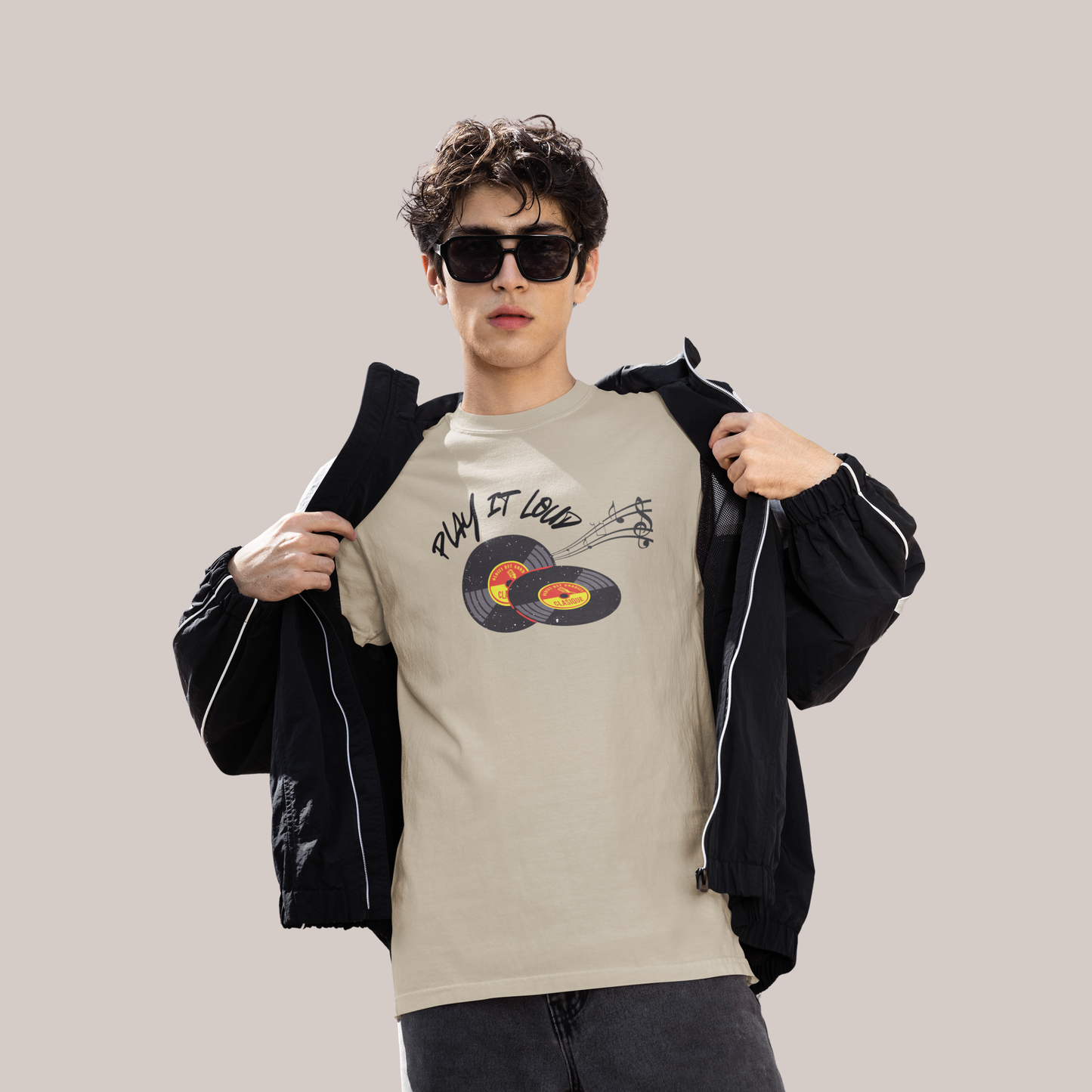 Play It Loud Music T-Shirt, Trendy Song Top, Music Aesthetic Tee