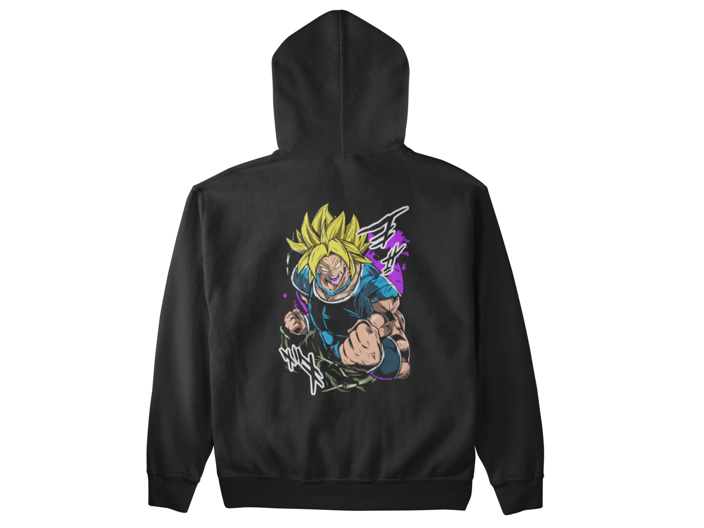 Saiyan Power Burst Graphic Hoodie – Back Print