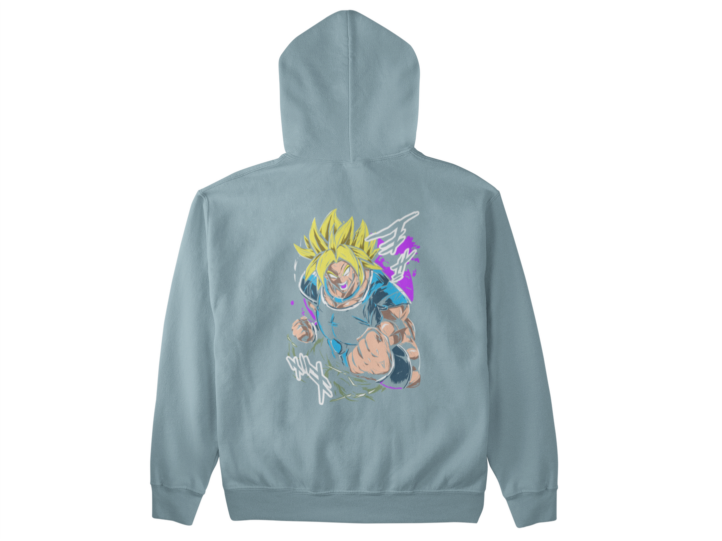 Saiyan Power Burst Graphic Hoodie – Back Print