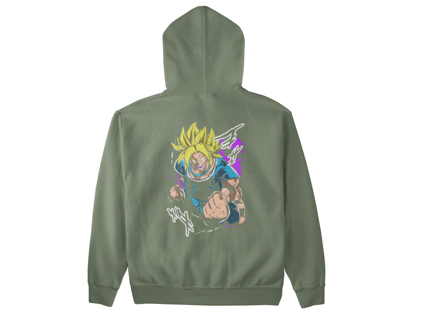 Saiyan Power Burst Graphic Hoodie – Back Print