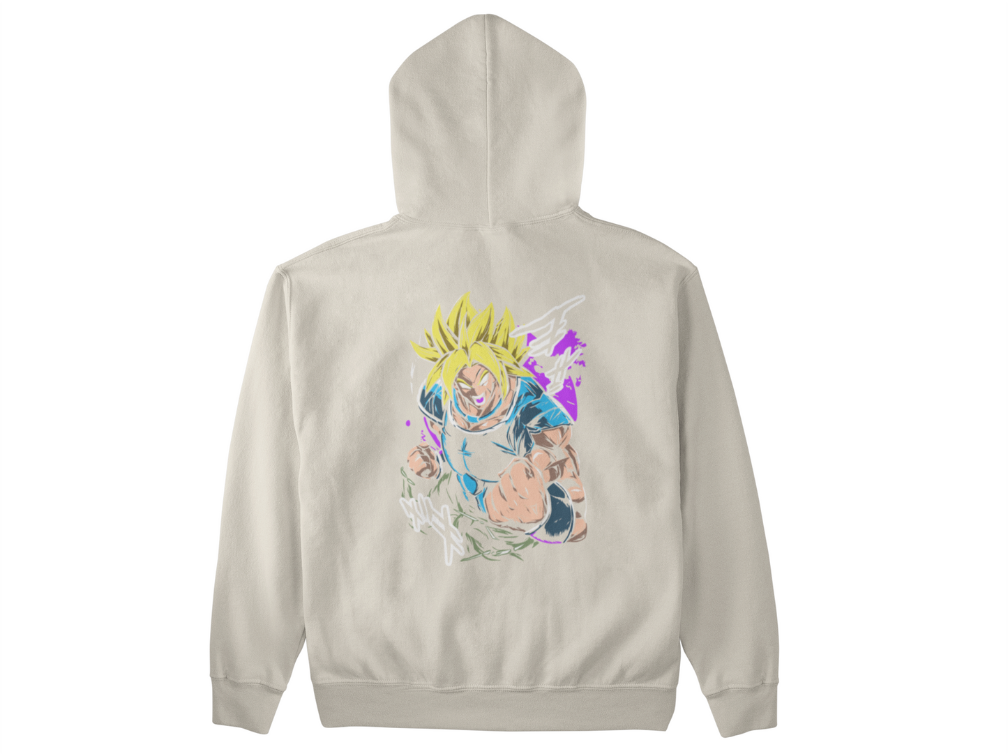 Saiyan Power Burst Graphic Hoodie – Back Print