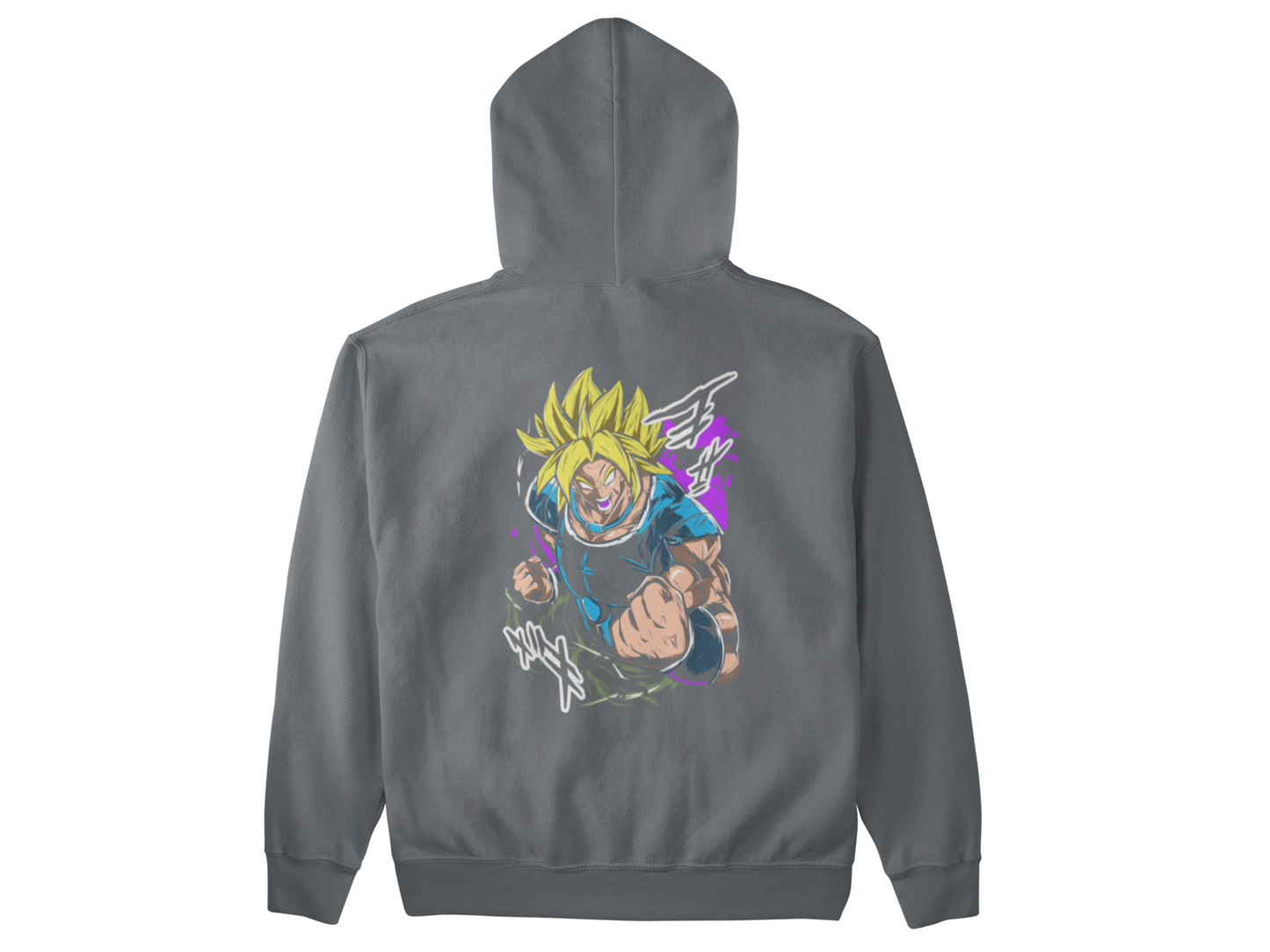 Saiyan Power Burst Graphic Hoodie – Back Print