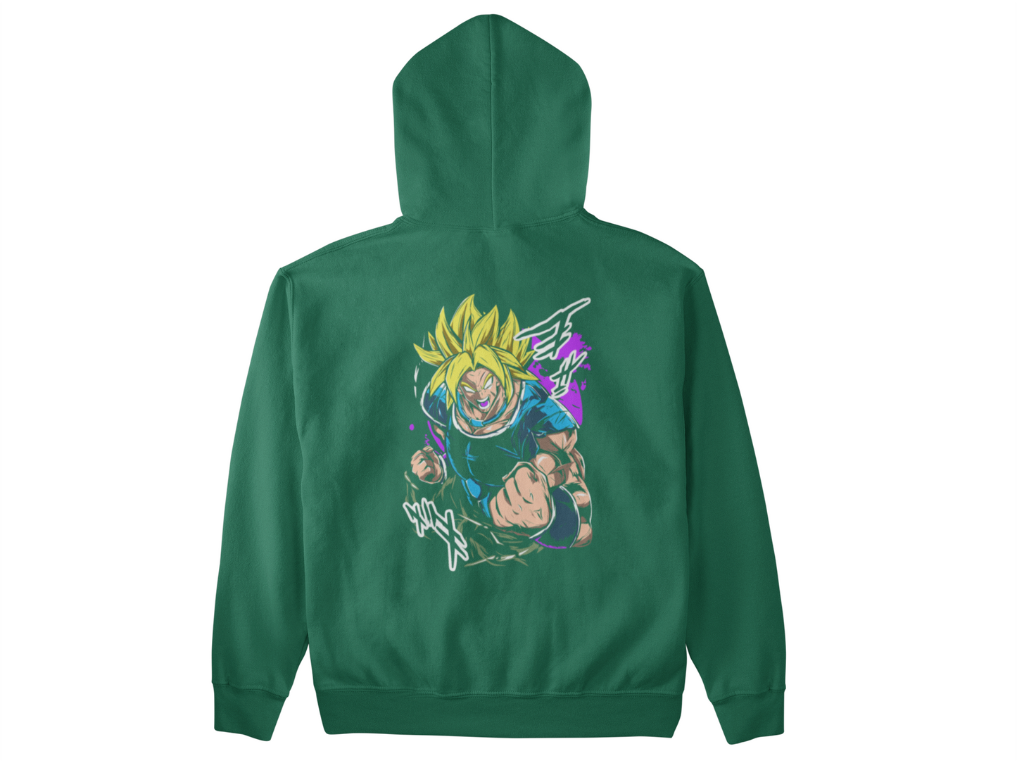Saiyan Power Burst Graphic Hoodie – Back Print