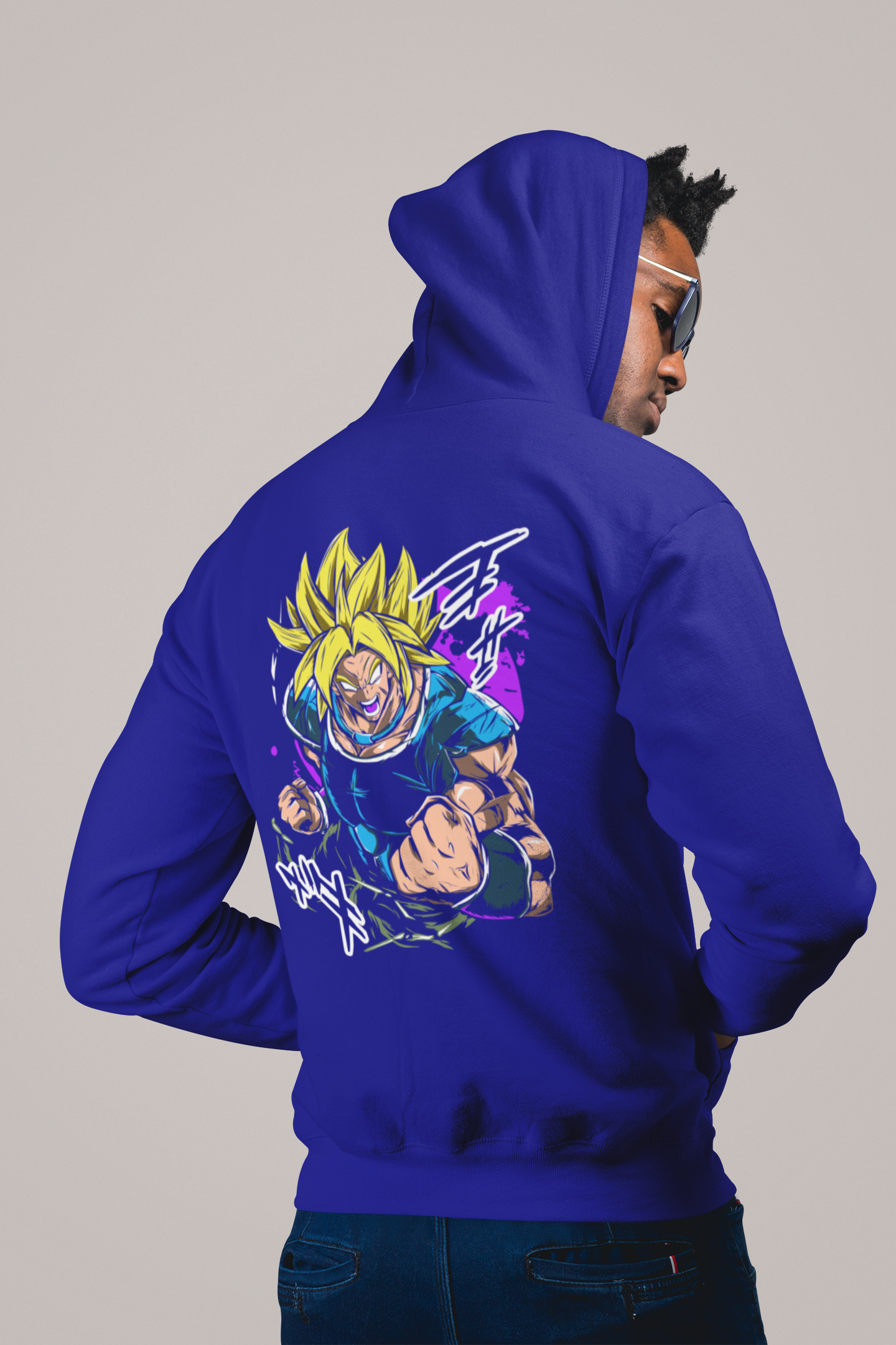 Saiyan Power Burst Graphic Hoodie – Back Print