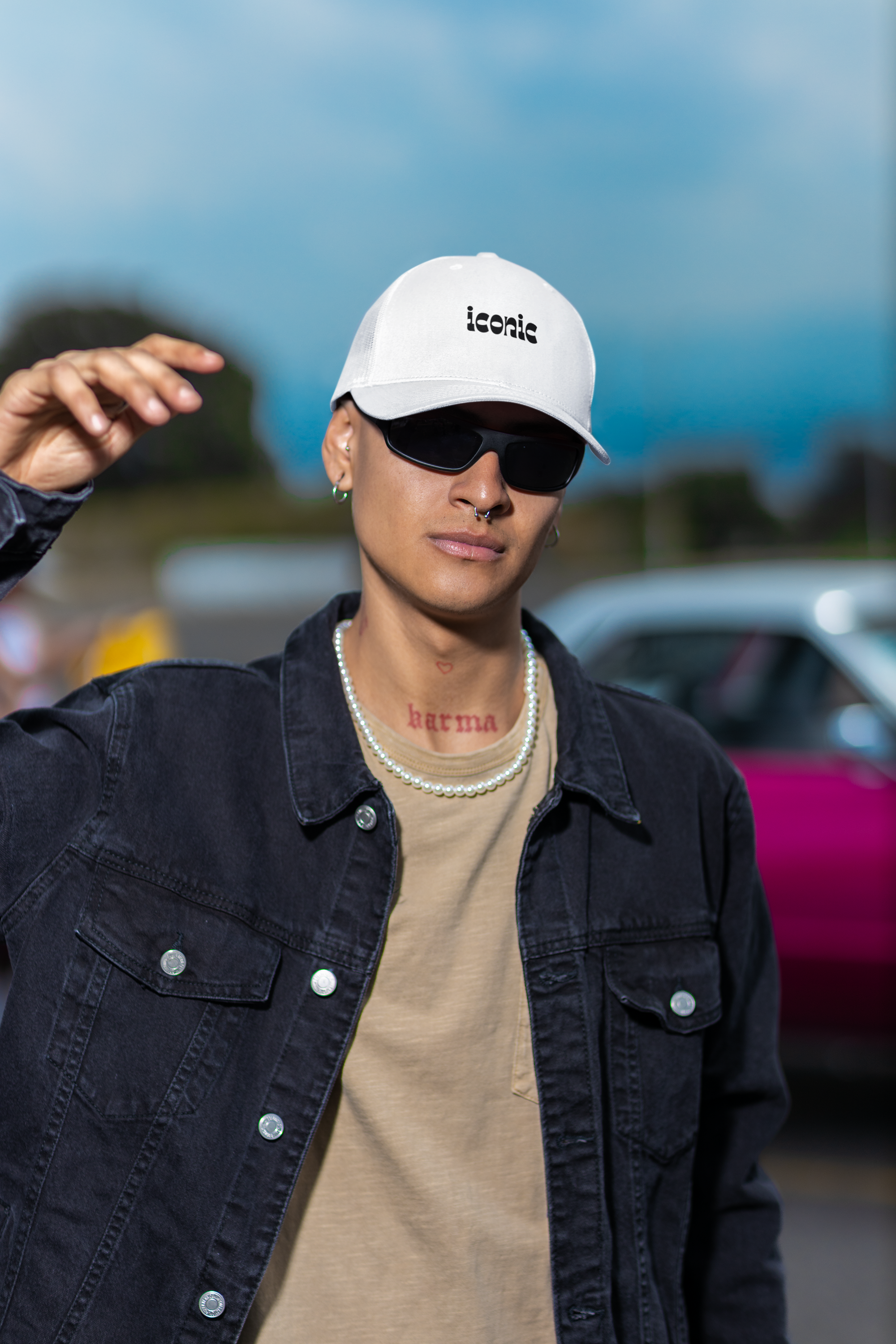 Iconic Text Unisex Cap, Trendy Hat, Aesthetic Streetwear Baseball Cap, Vintage Hip Hop, Urban Headwear