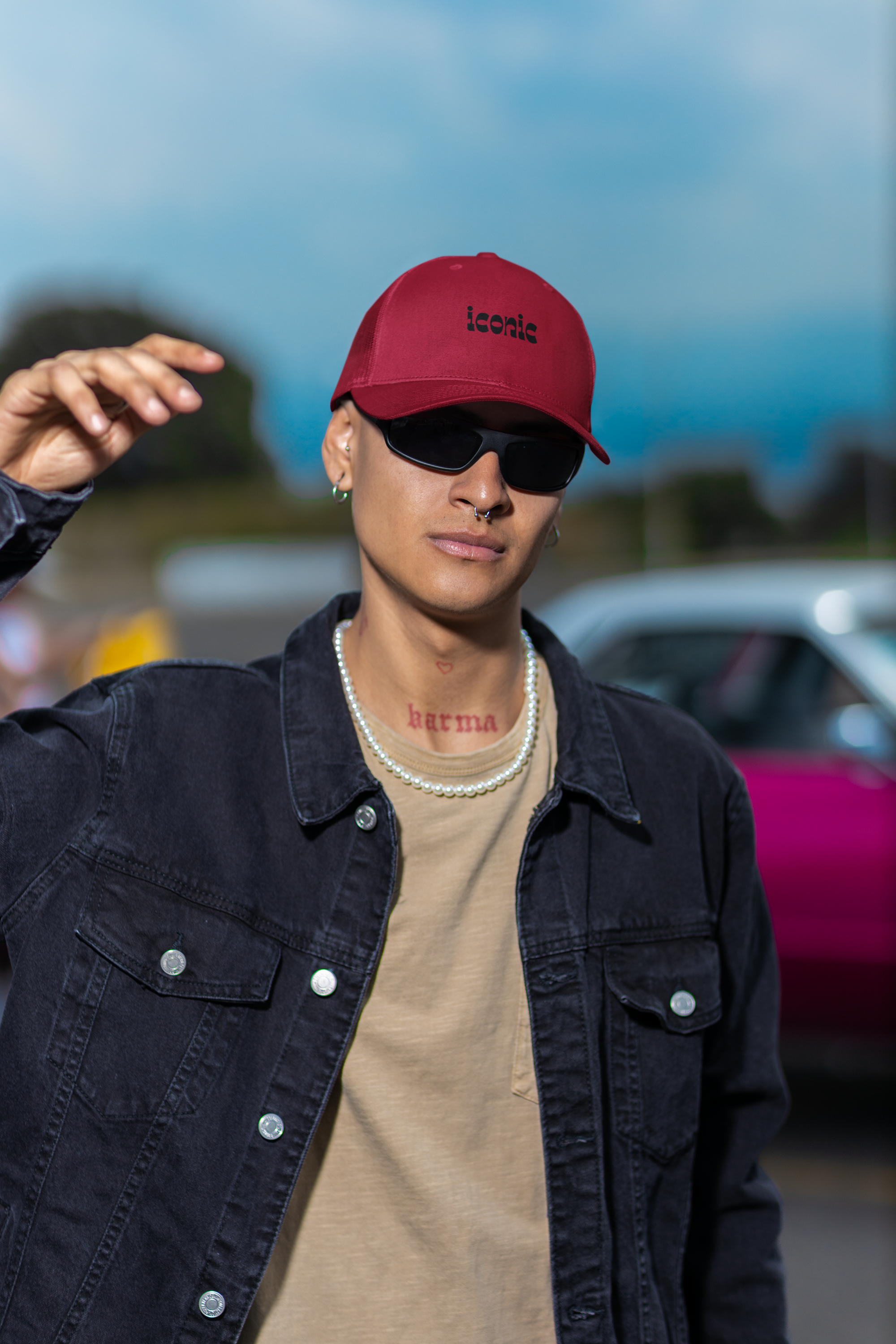 Iconic Text Unisex Cap, Trendy Hat, Aesthetic Streetwear Baseball Cap, Vintage Hip Hop, Urban Headwear