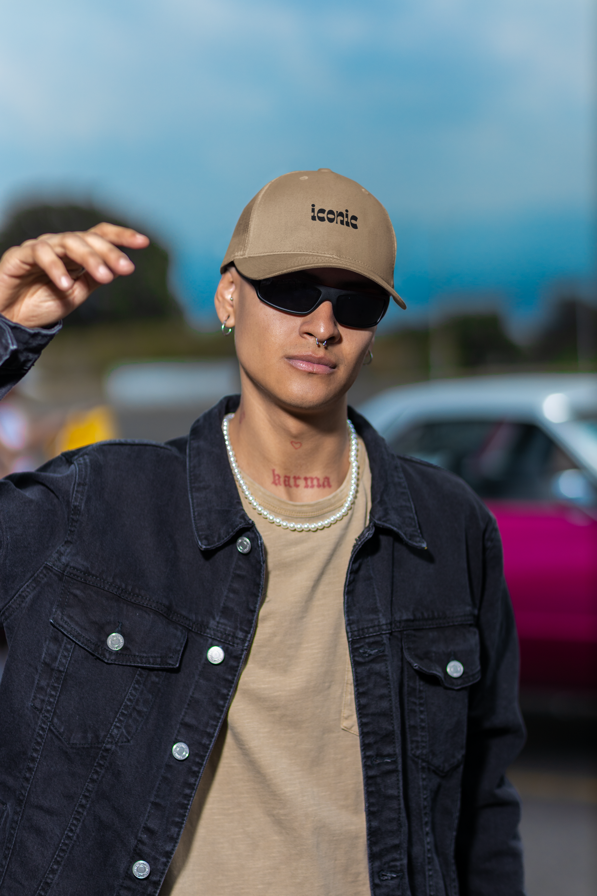 Iconic Text Unisex Cap, Trendy Hat, Aesthetic Streetwear Baseball Cap, Vintage Hip Hop, Urban Headwear