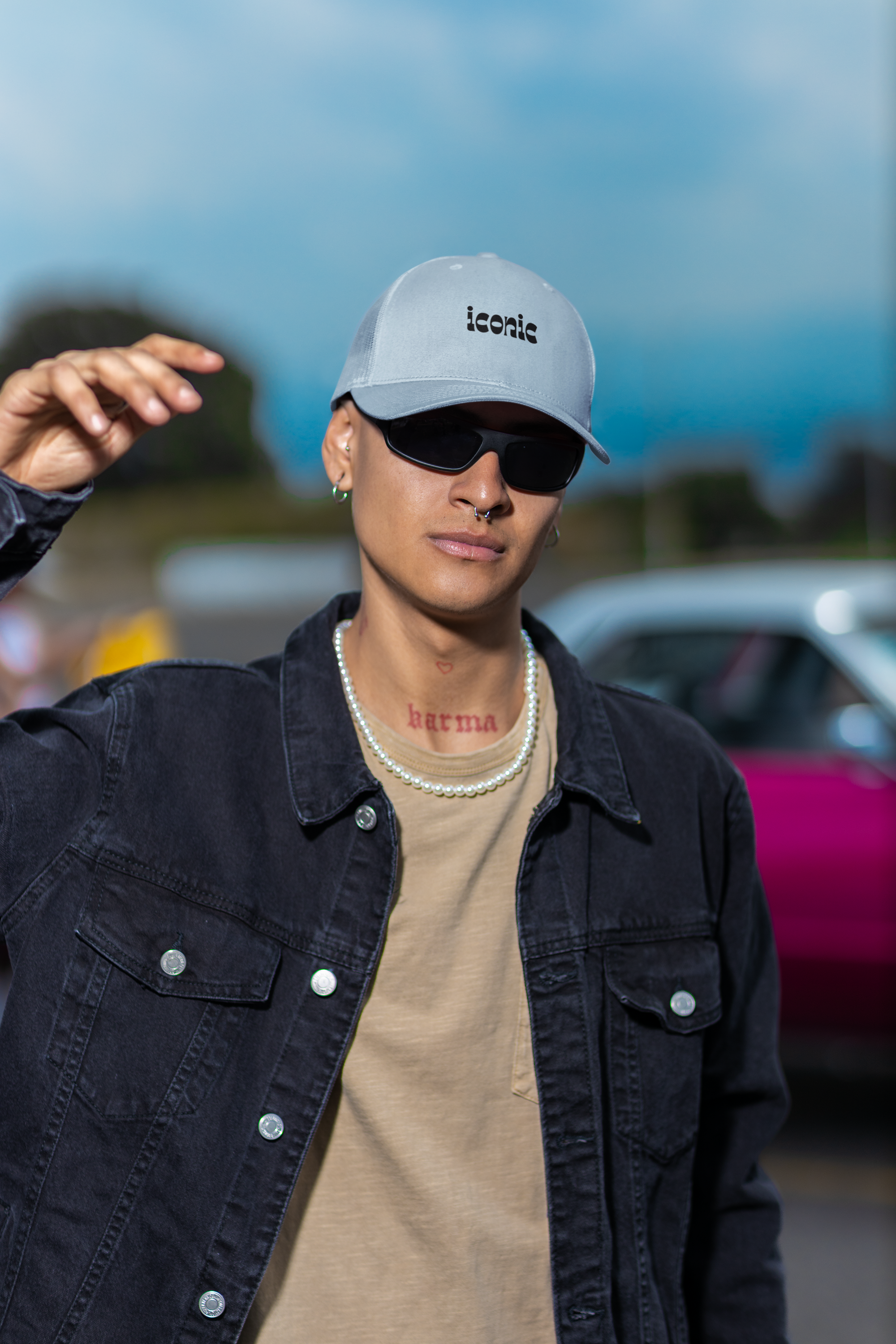 Iconic Text Unisex Cap, Trendy Hat, Aesthetic Streetwear Baseball Cap, Vintage Hip Hop, Urban Headwear