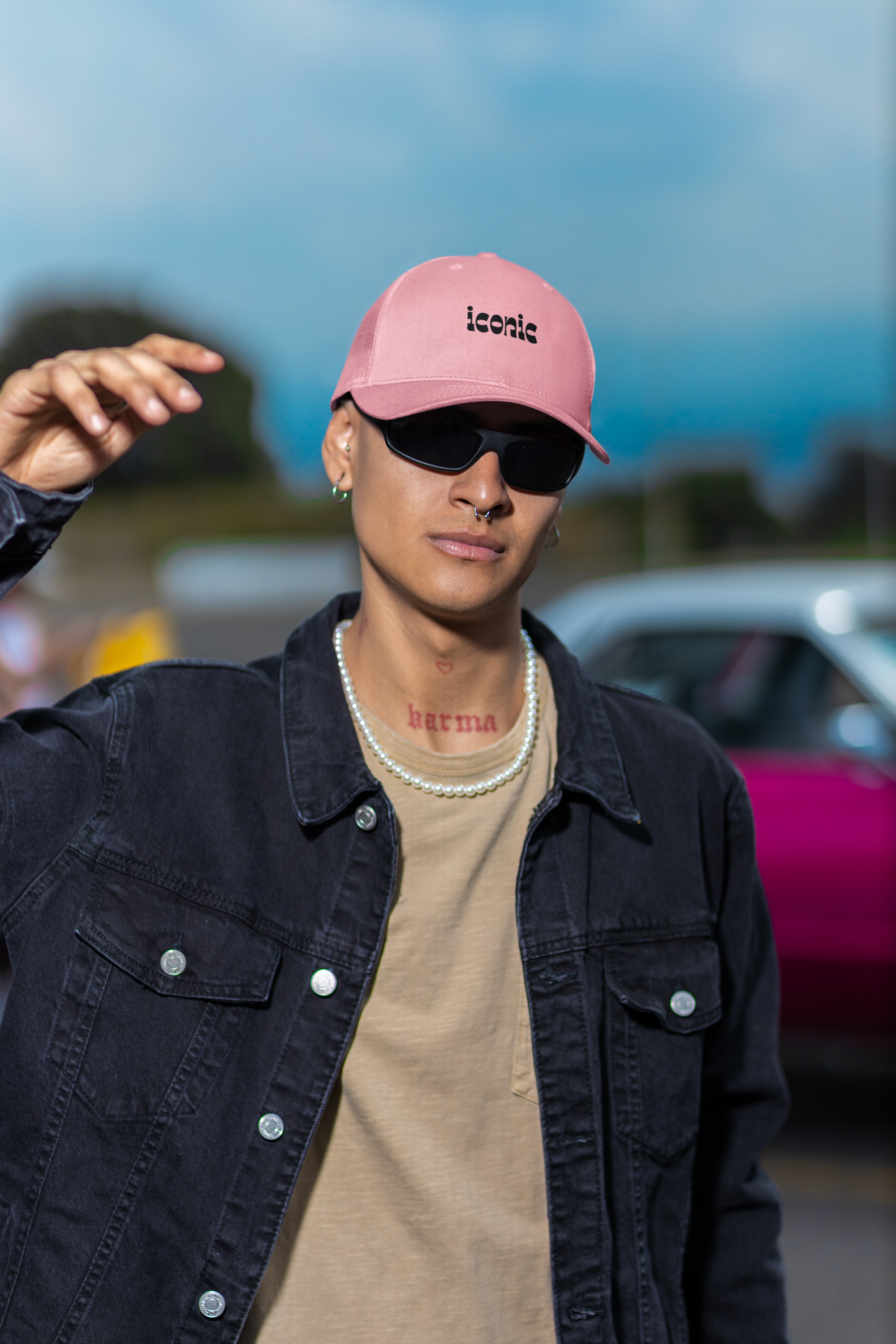 Iconic Text Unisex Cap, Trendy Hat, Aesthetic Streetwear Baseball Cap, Vintage Hip Hop, Urban Headwear