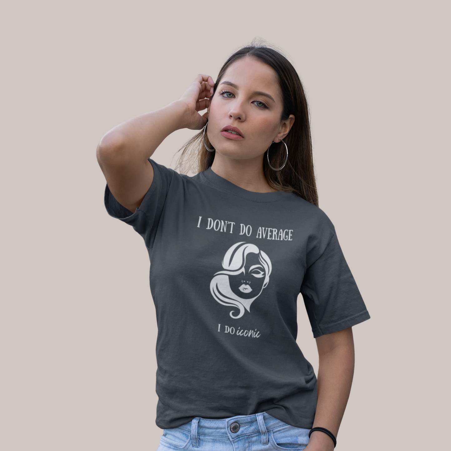 I Don’t Do Average I Do Iconic T-Shirt, Minimal Graphic Tee, Unisex Cotton Shirt
