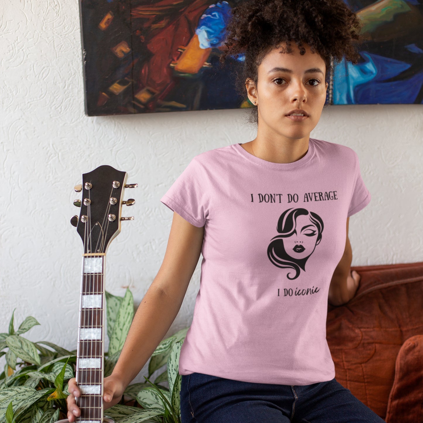I Don’t Do Average I Do Iconic T-Shirt, Minimal Graphic Tee, Unisex Cotton Shirt