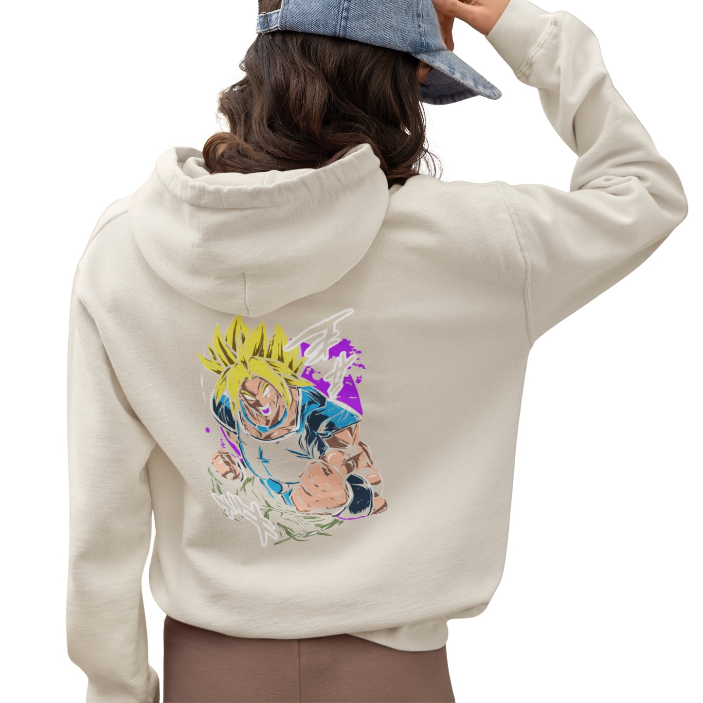 Saiyan Power Burst Graphic Hoodie – Back Print