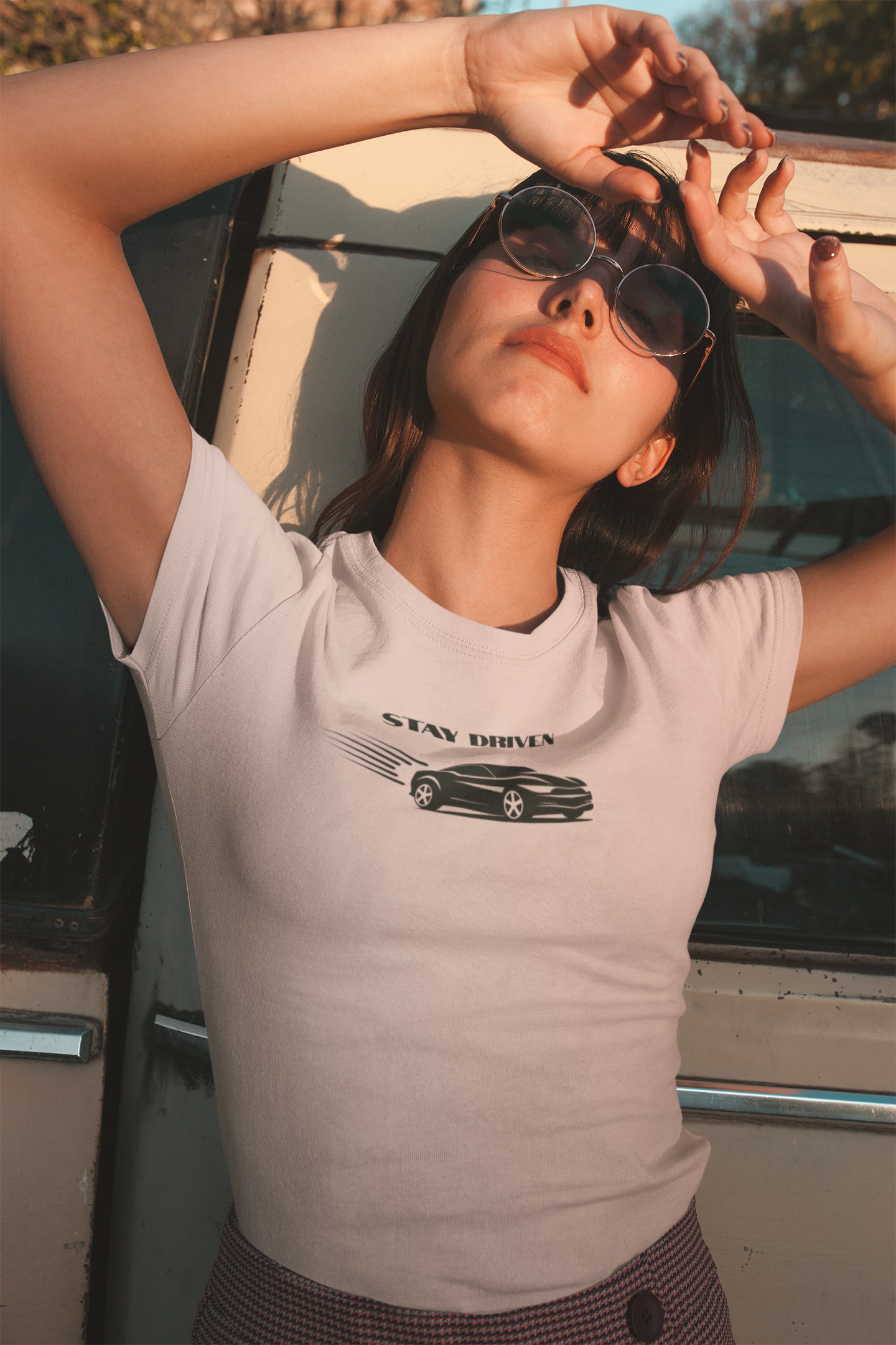 Stay Driven Short-Sleeve T-Shirt, Aesthetic Motivational Streetwear Tee