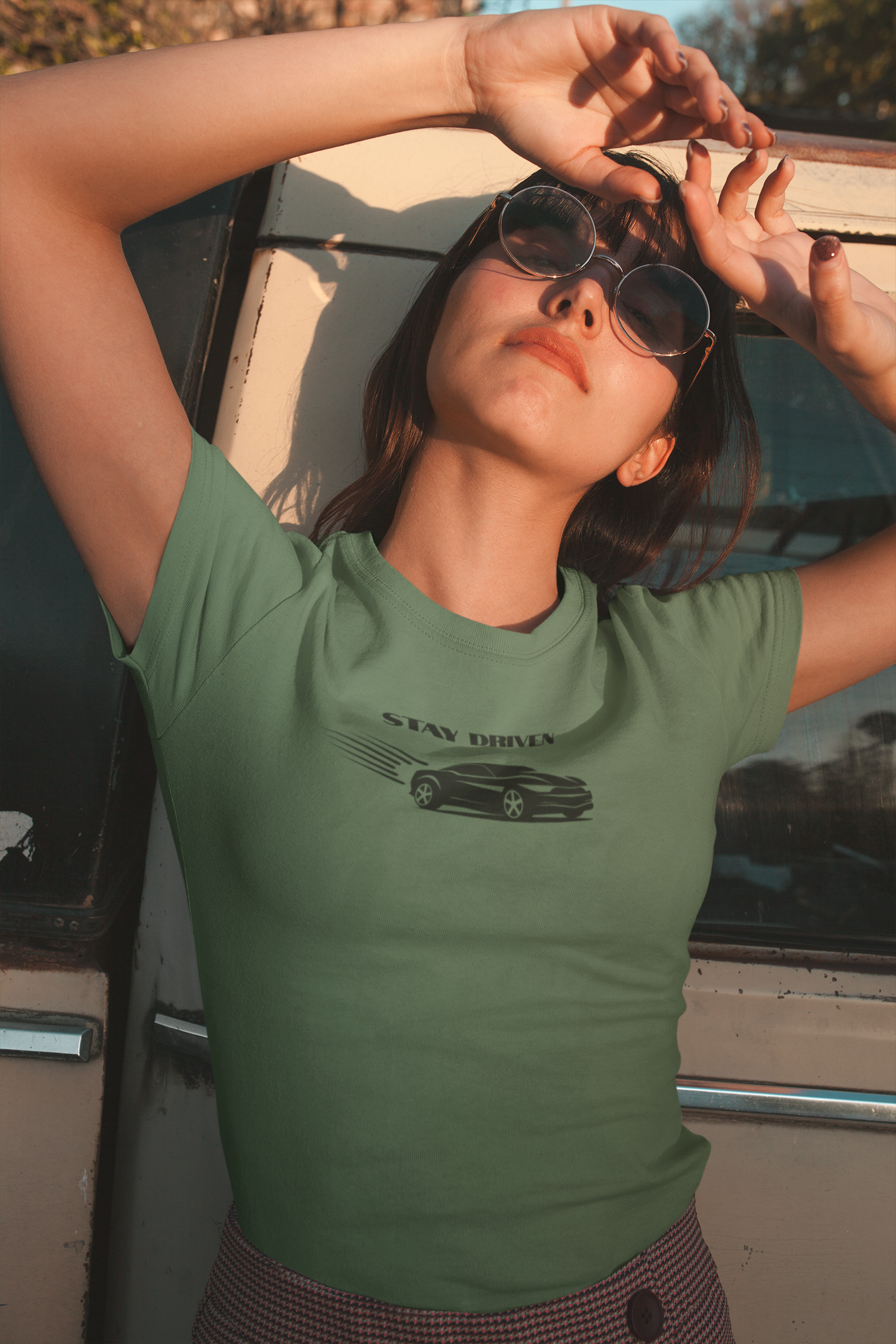 Stay Driven Short-Sleeve T-Shirt, Aesthetic Motivational Streetwear Tee