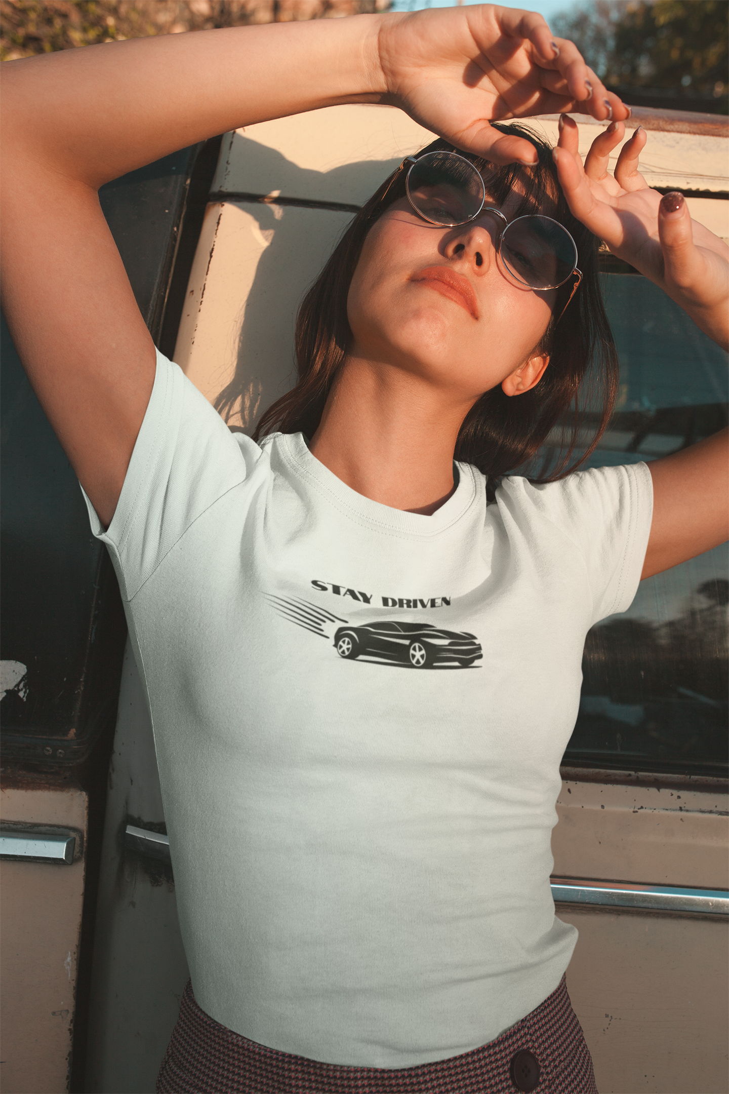 Stay Driven Short-Sleeve T-Shirt, Aesthetic Motivational Streetwear Tee