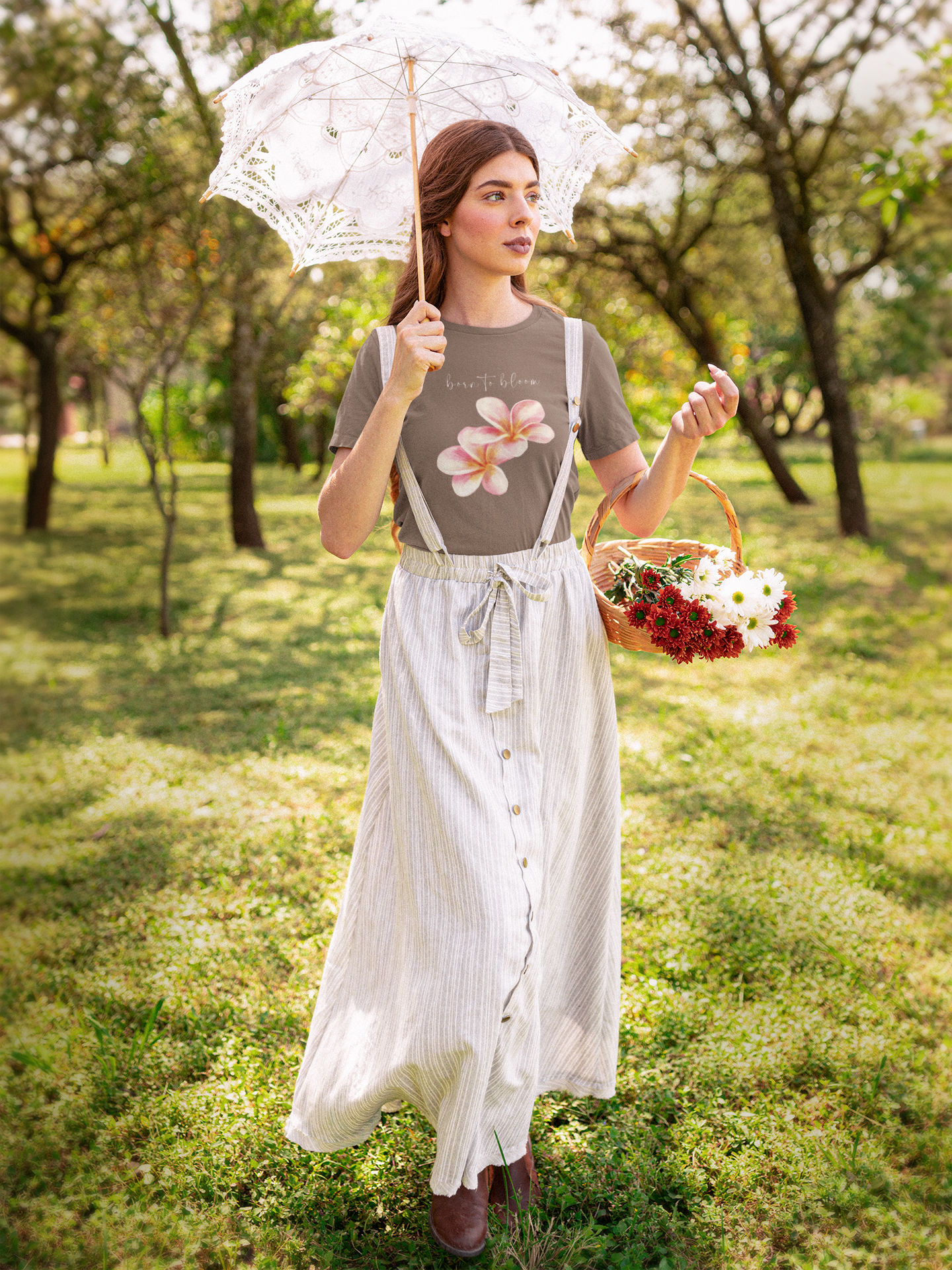 Born to Bloom Short-Sleeve T-Shirt, Beautiful Floral Cottagecore Aesthetic Tee