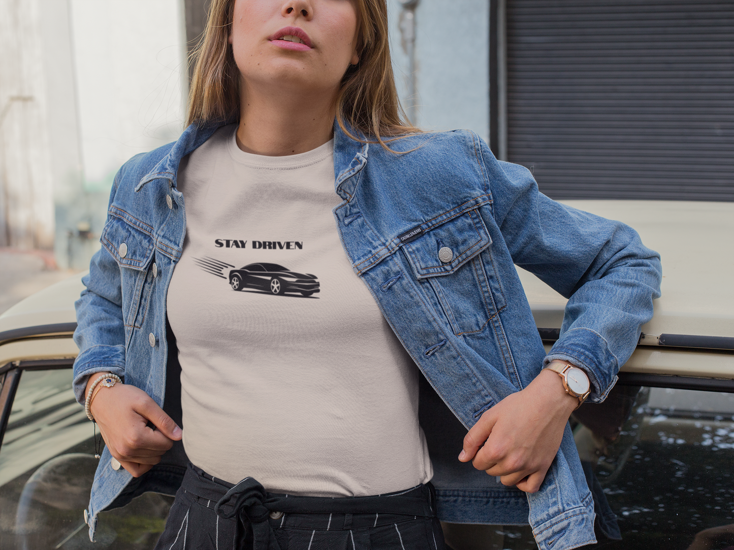 Stay Driven Short-Sleeve T-Shirt, Aesthetic Motivational Streetwear Tee