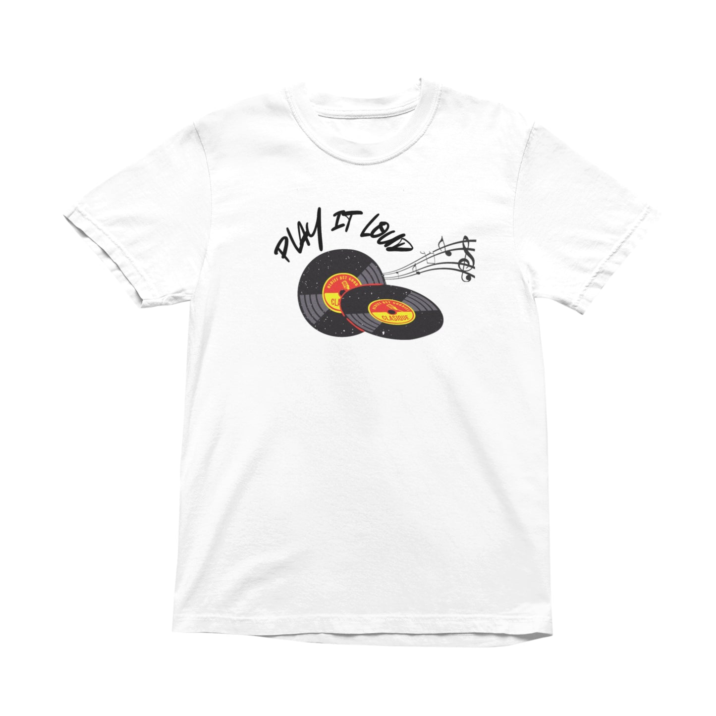 Play It Loud Music T-Shirt, Trendy Song Top, Music Aesthetic Tee